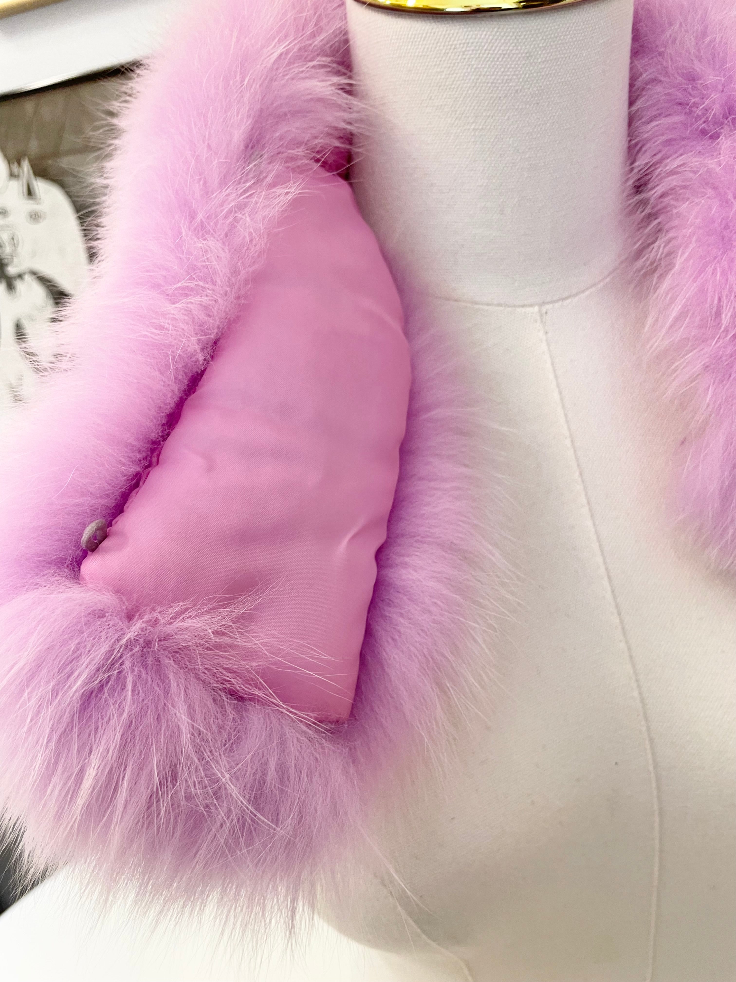 The most divine lavender dyed fox fur.... so lovely!