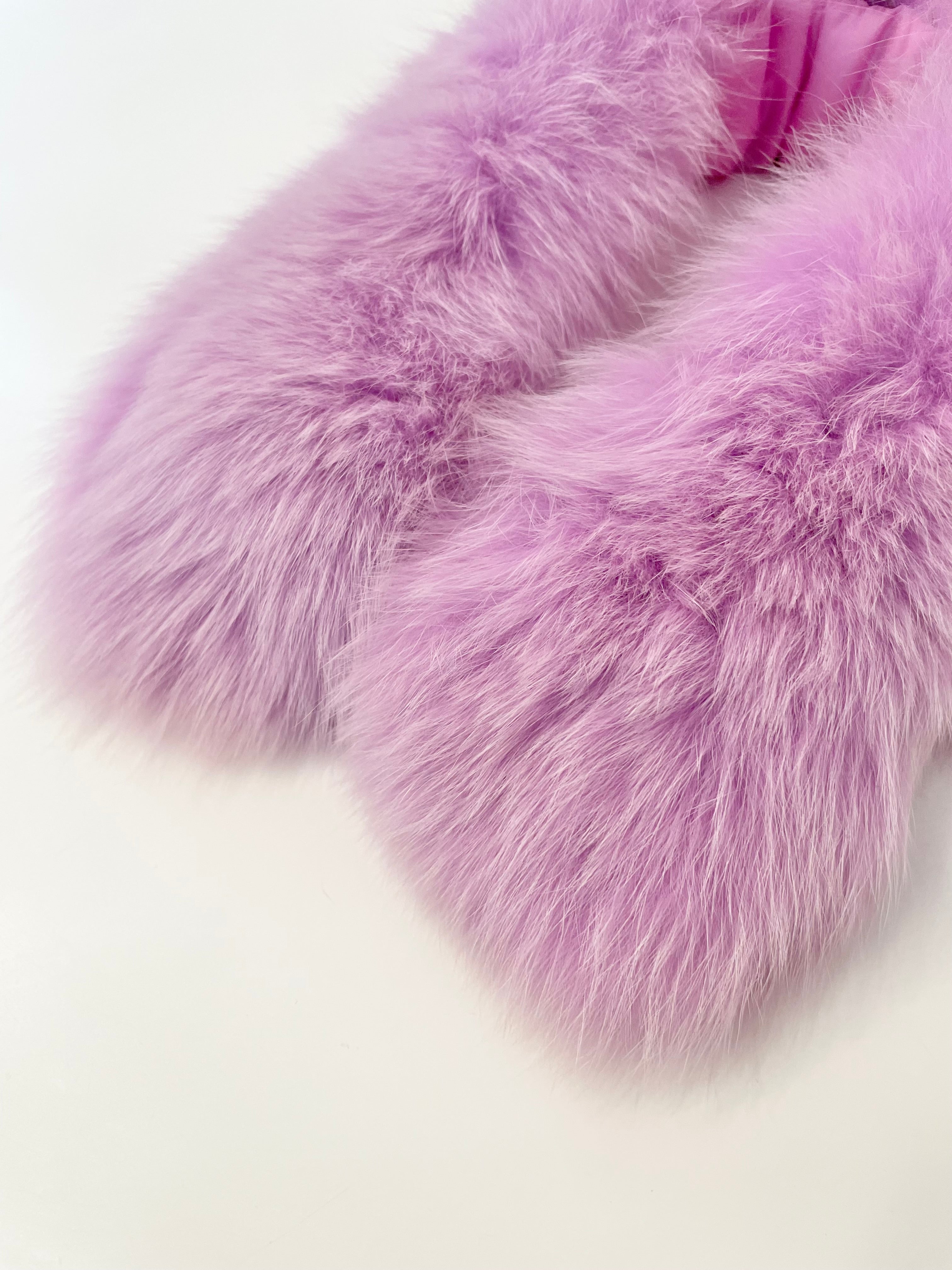 The most divine lavender dyed fox fur.... so lovely!