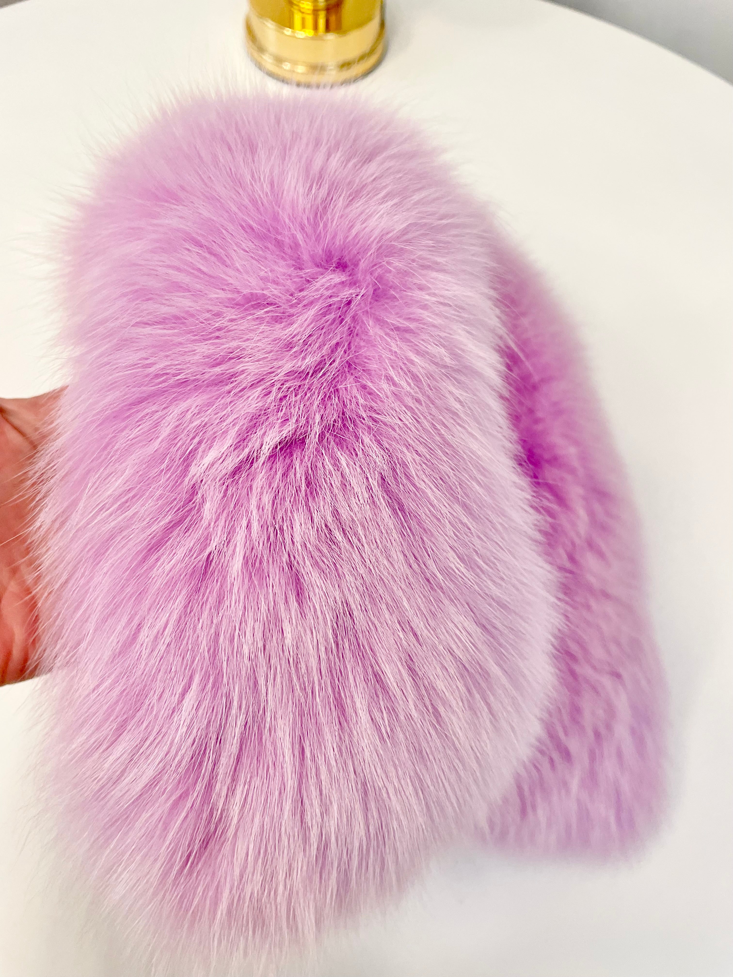 The most divine lavender dyed fox fur.... so lovely!