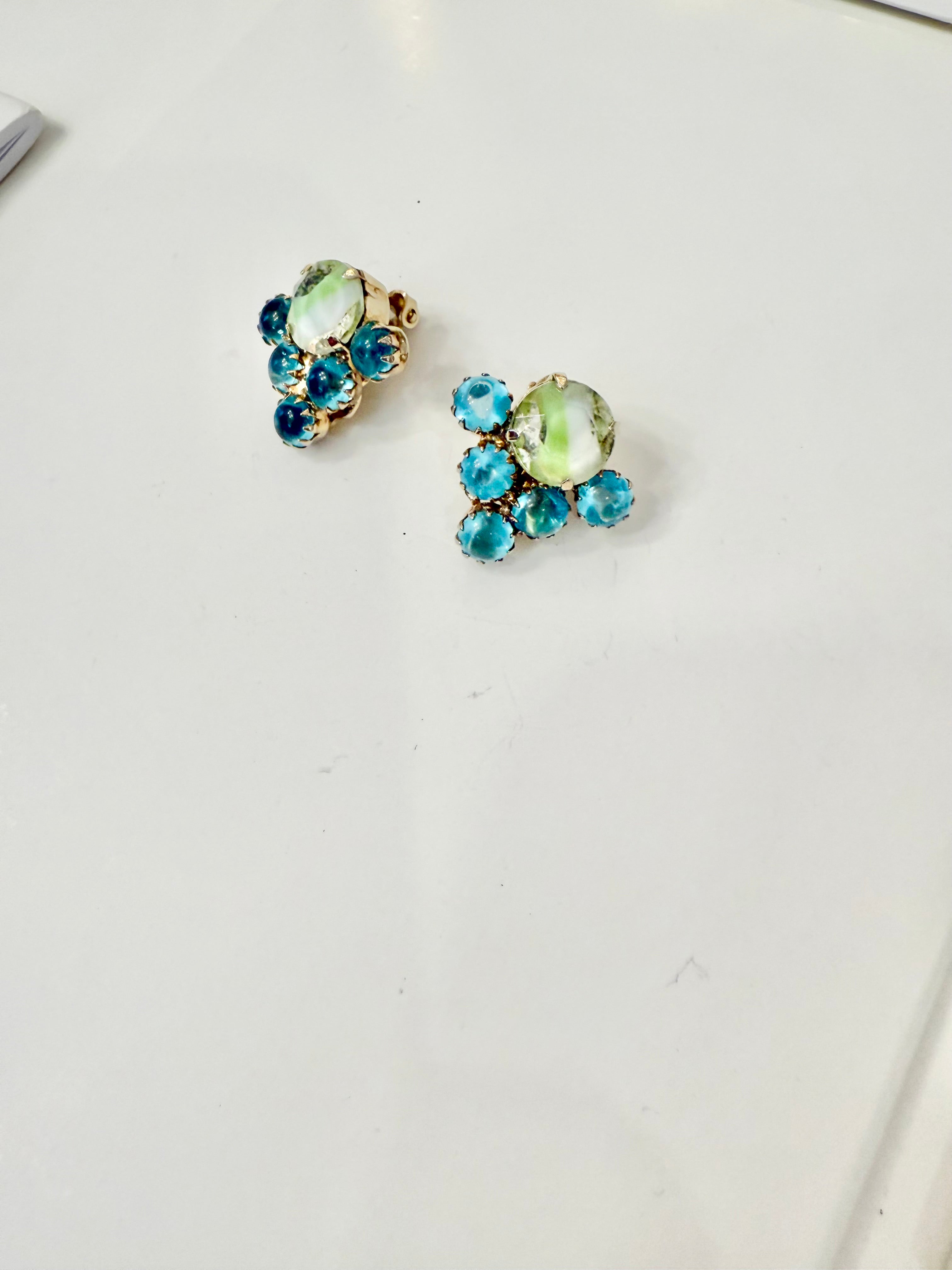 The most feminine french glass earrings... so chic
