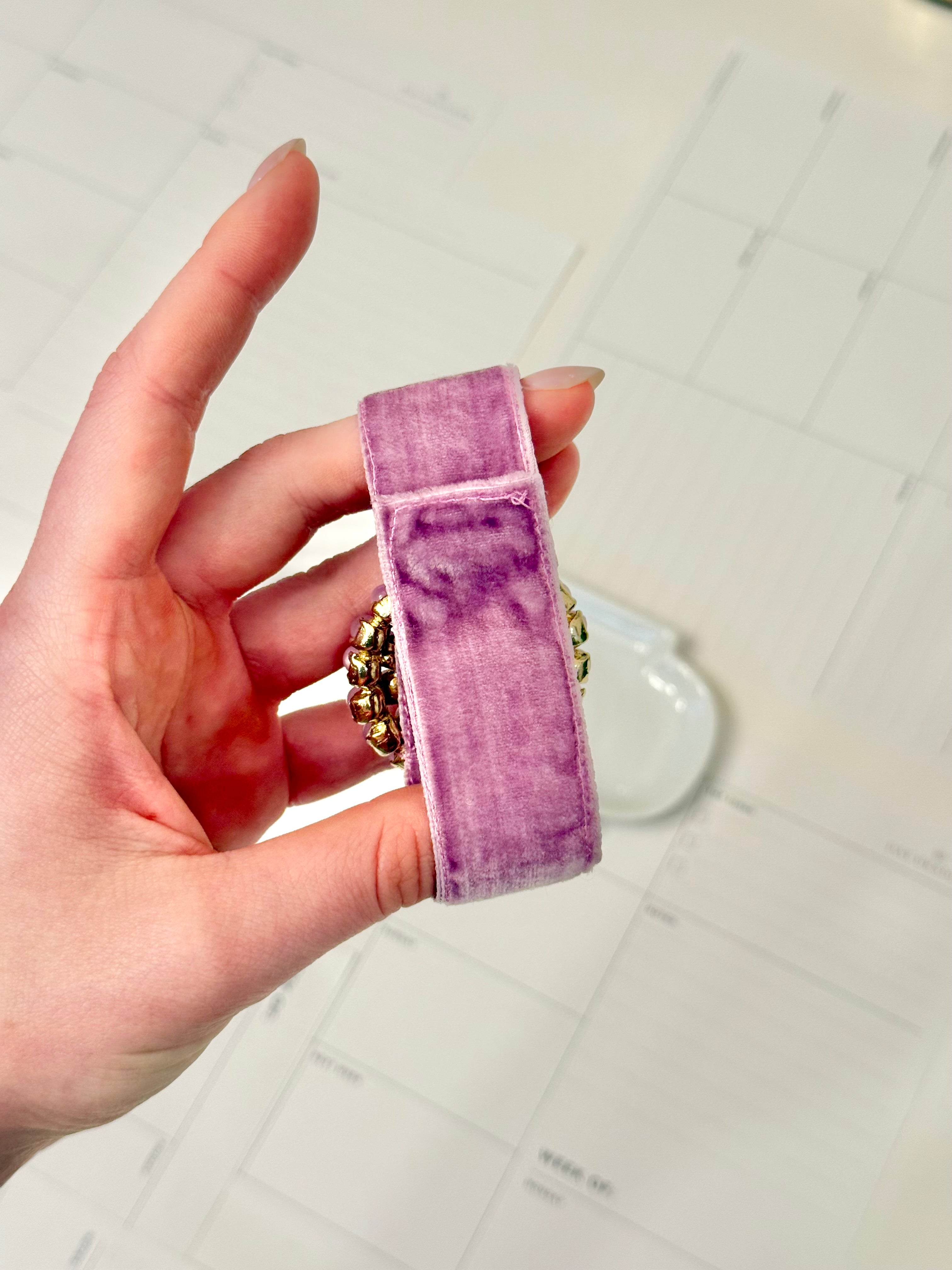 1960's divine monochromatic stunning french velvet bracelet....