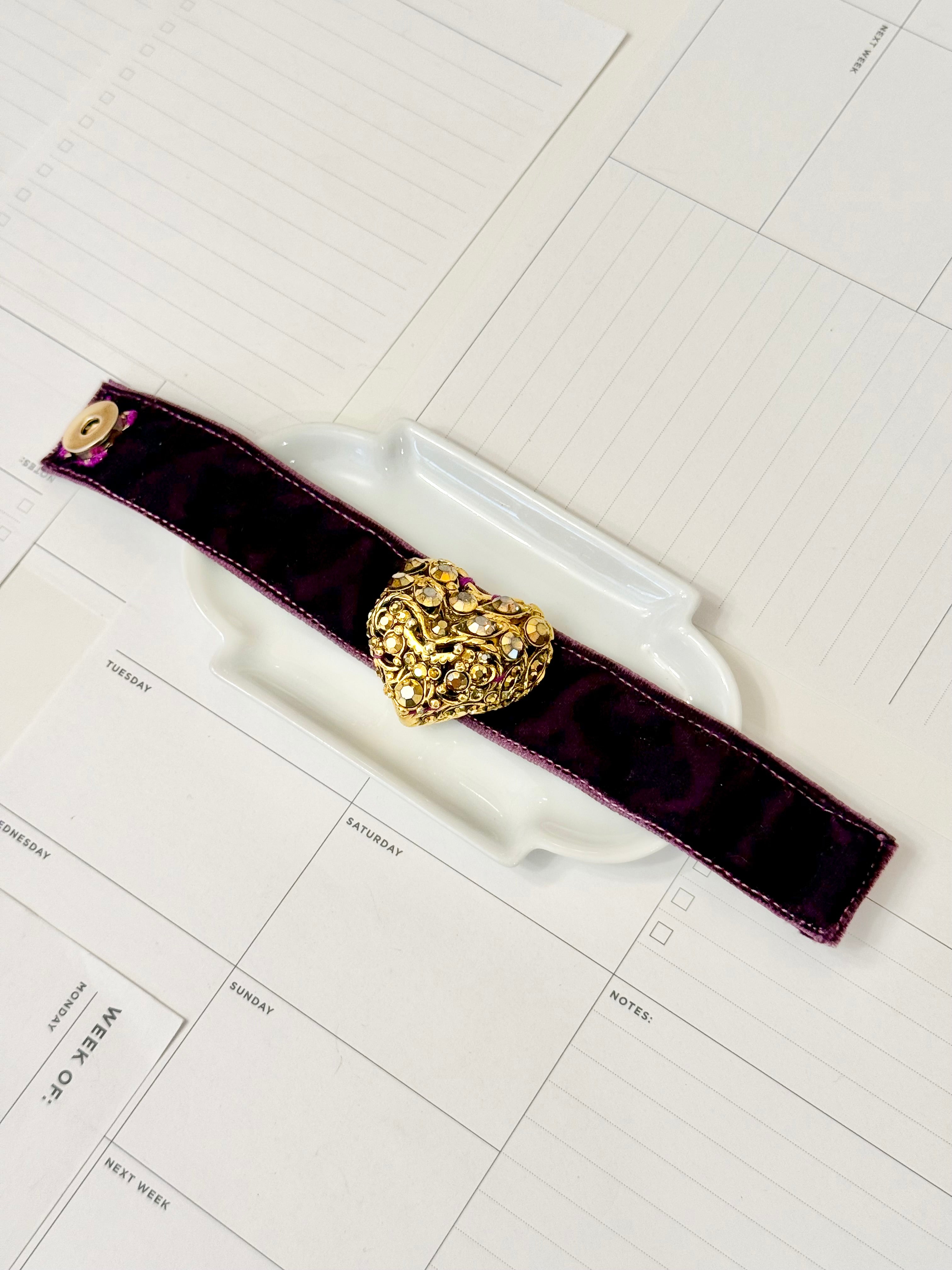 Ladies on Holiday stunning french velvet bracelet....