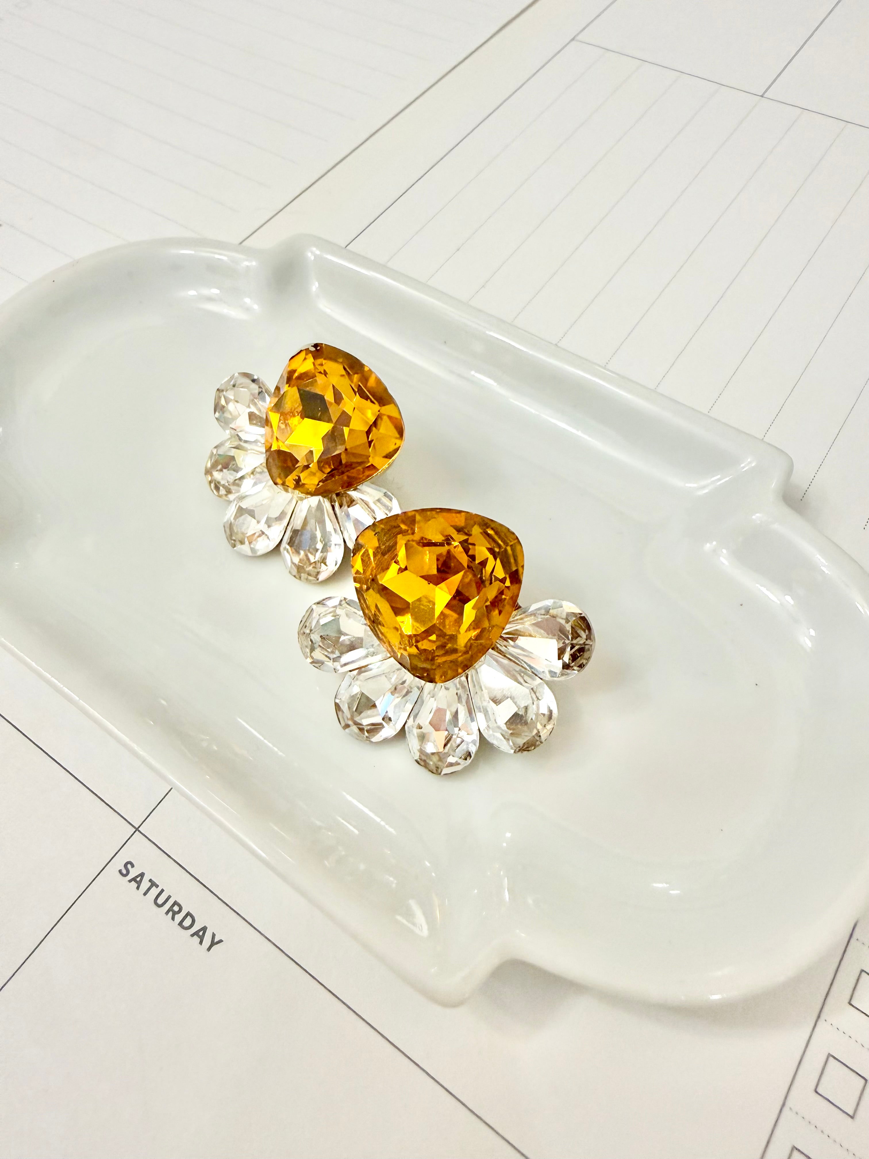 The most extraordinary citrine crystal earrings...