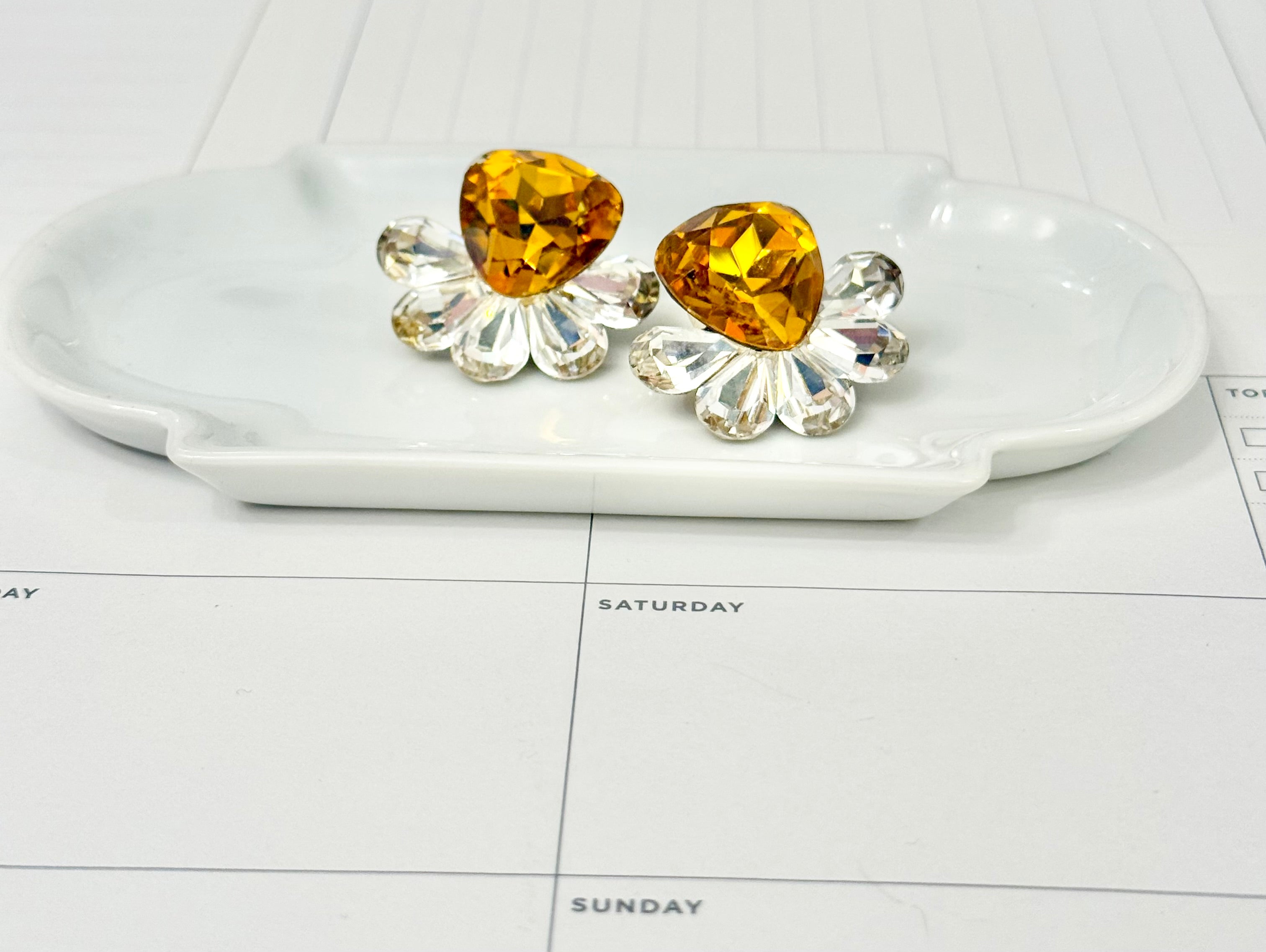 The most extraordinary citrine crystal earrings...