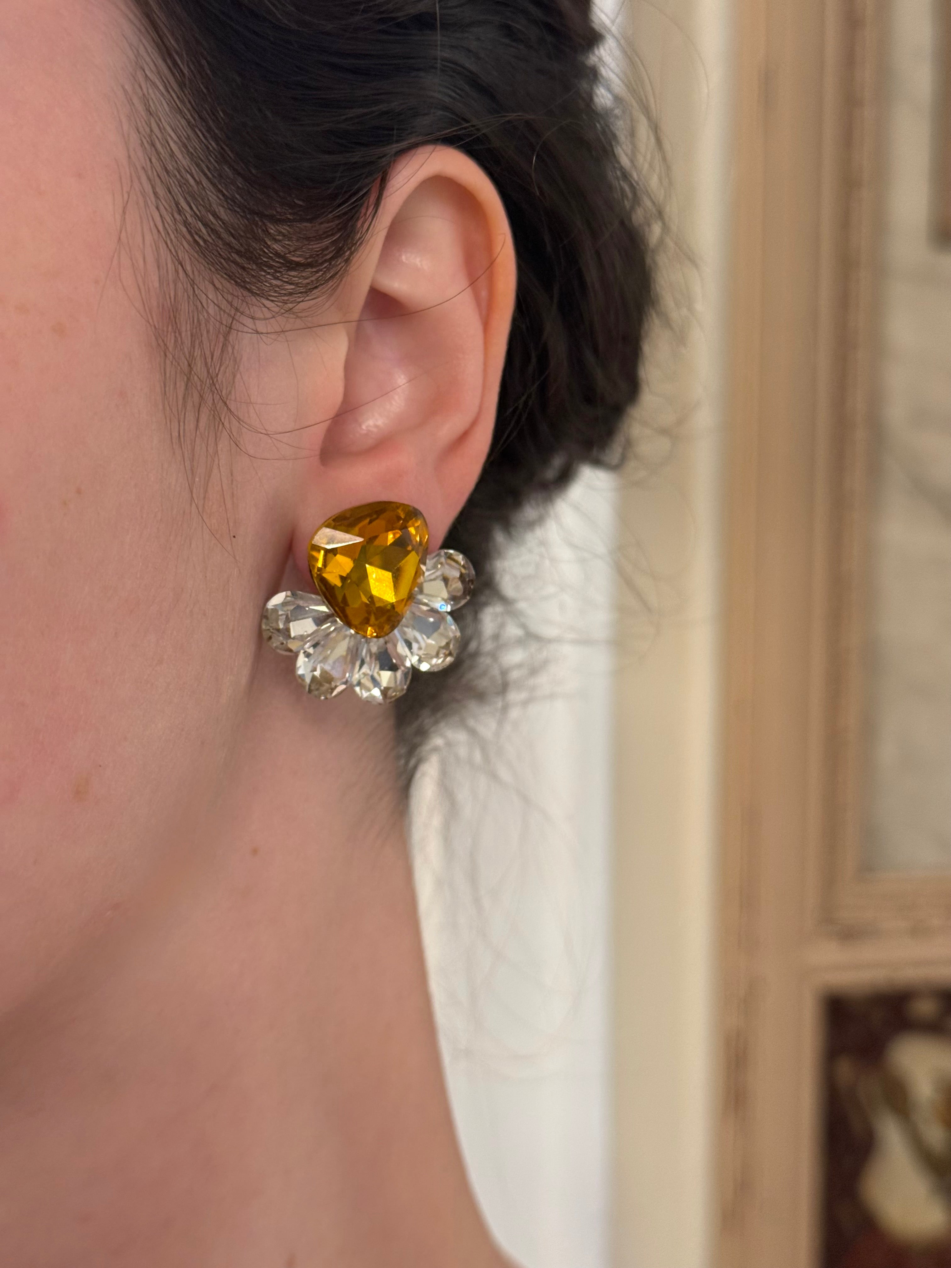 The most extraordinary citrine crystal earrings...