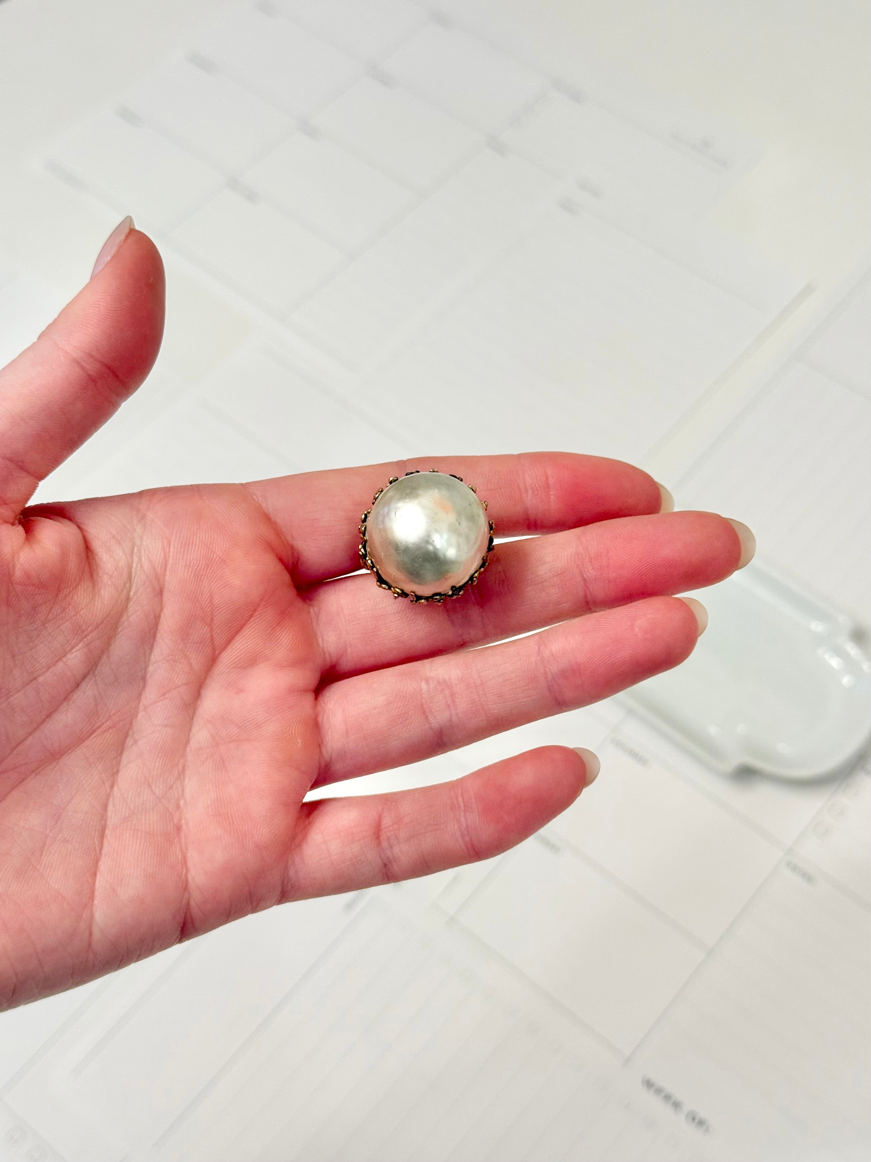 1960's charming baroque pearl cocktail....so elegant
