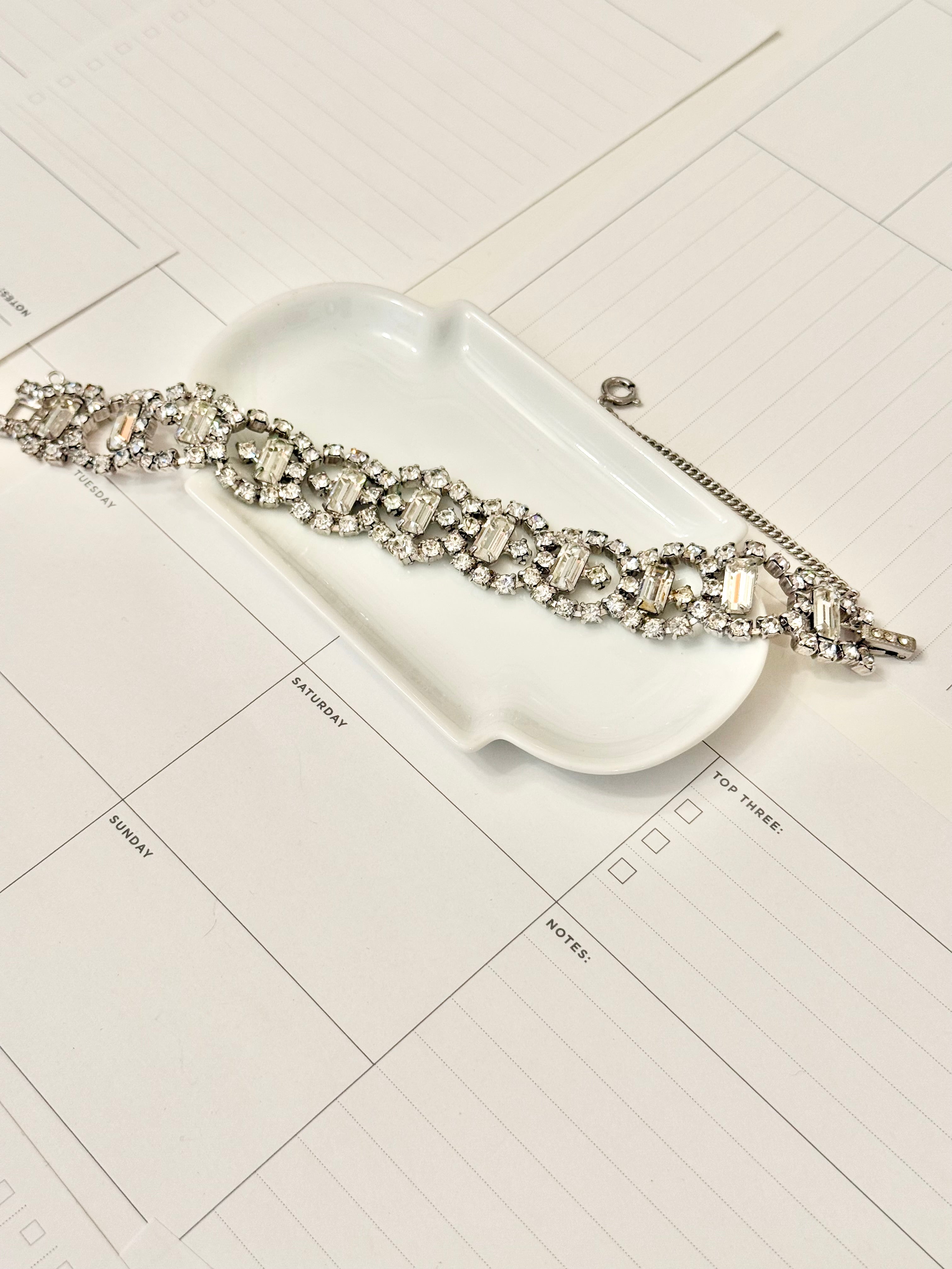 1960's scalloped edge tennis bracelet.... so elegant
