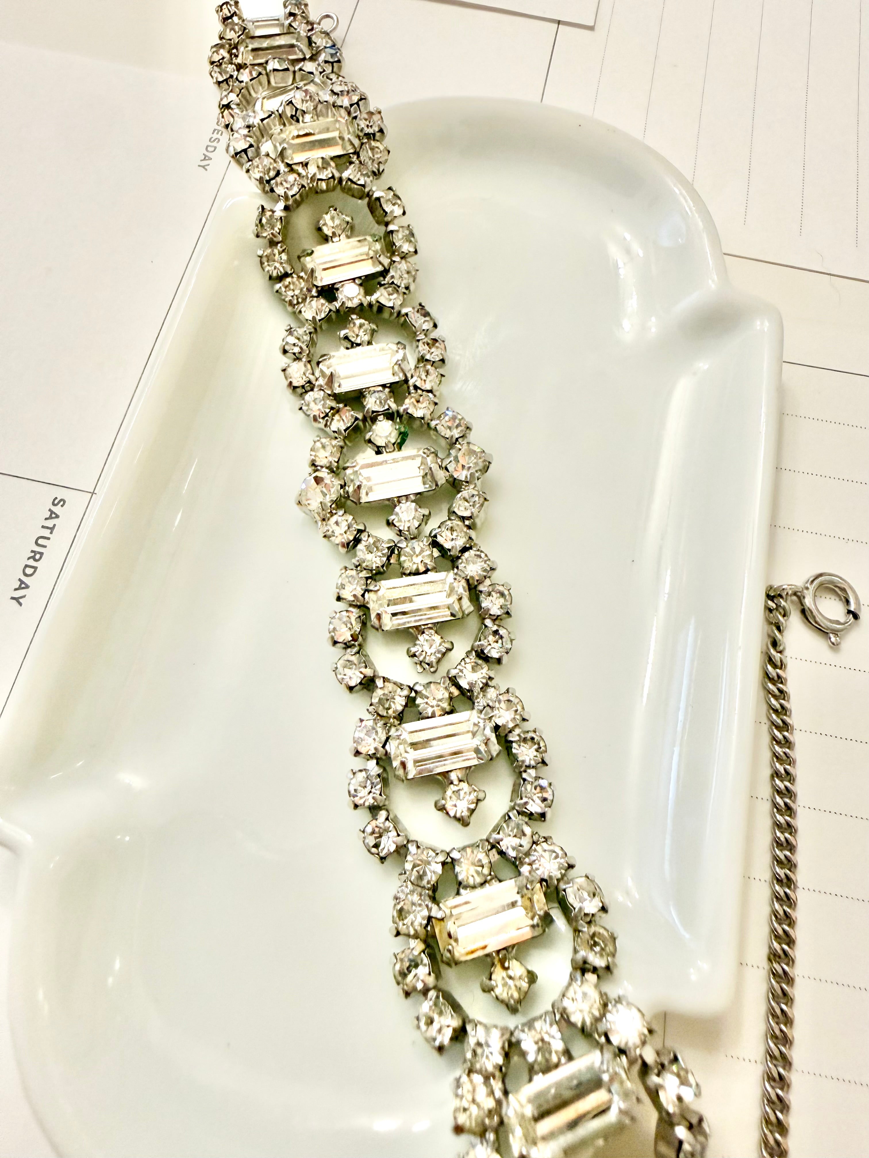 1960's scalloped edge tennis bracelet.... so elegant