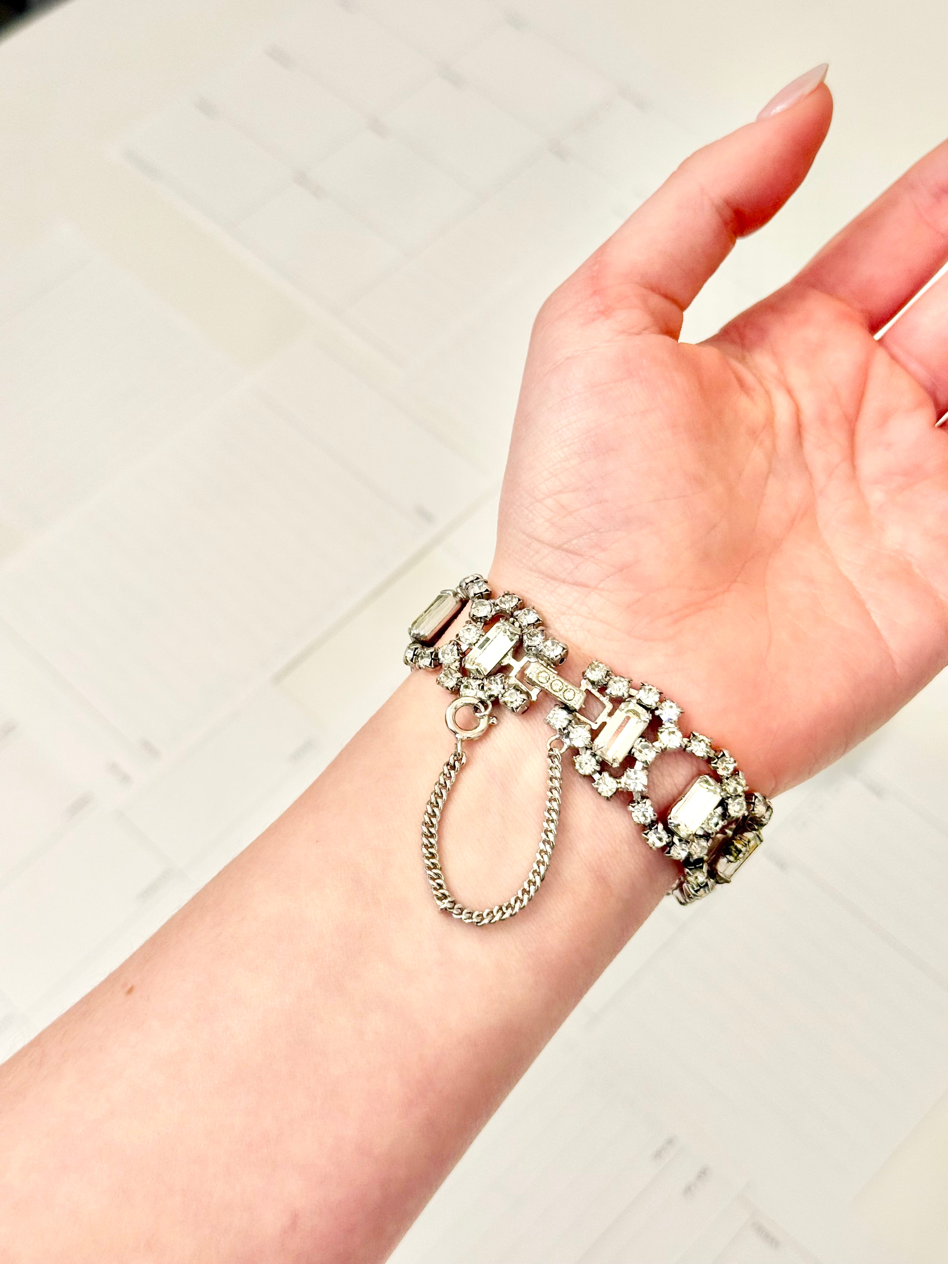 1960's scalloped edge tennis bracelet.... so elegant