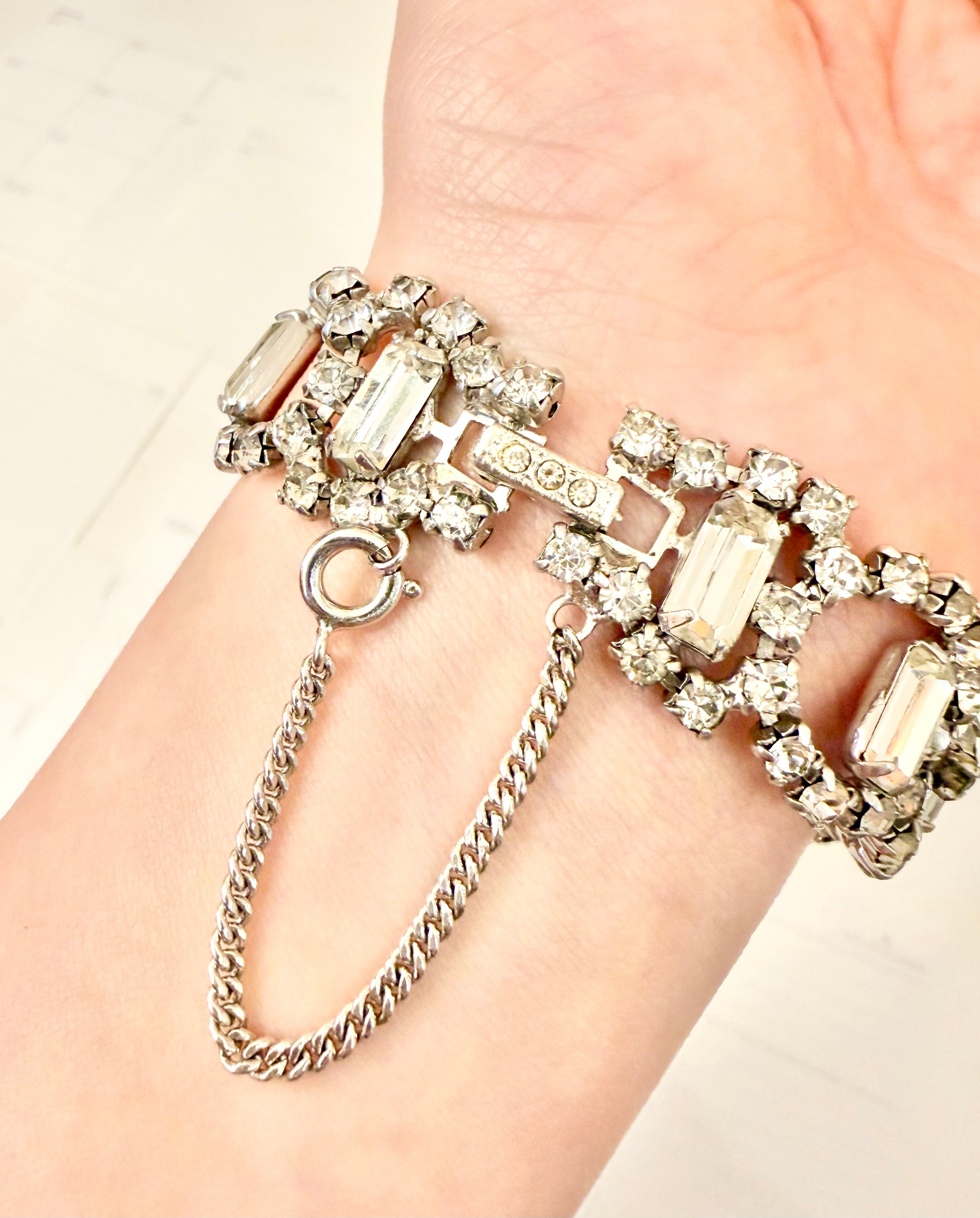 1960's scalloped edge tennis bracelet.... so elegant