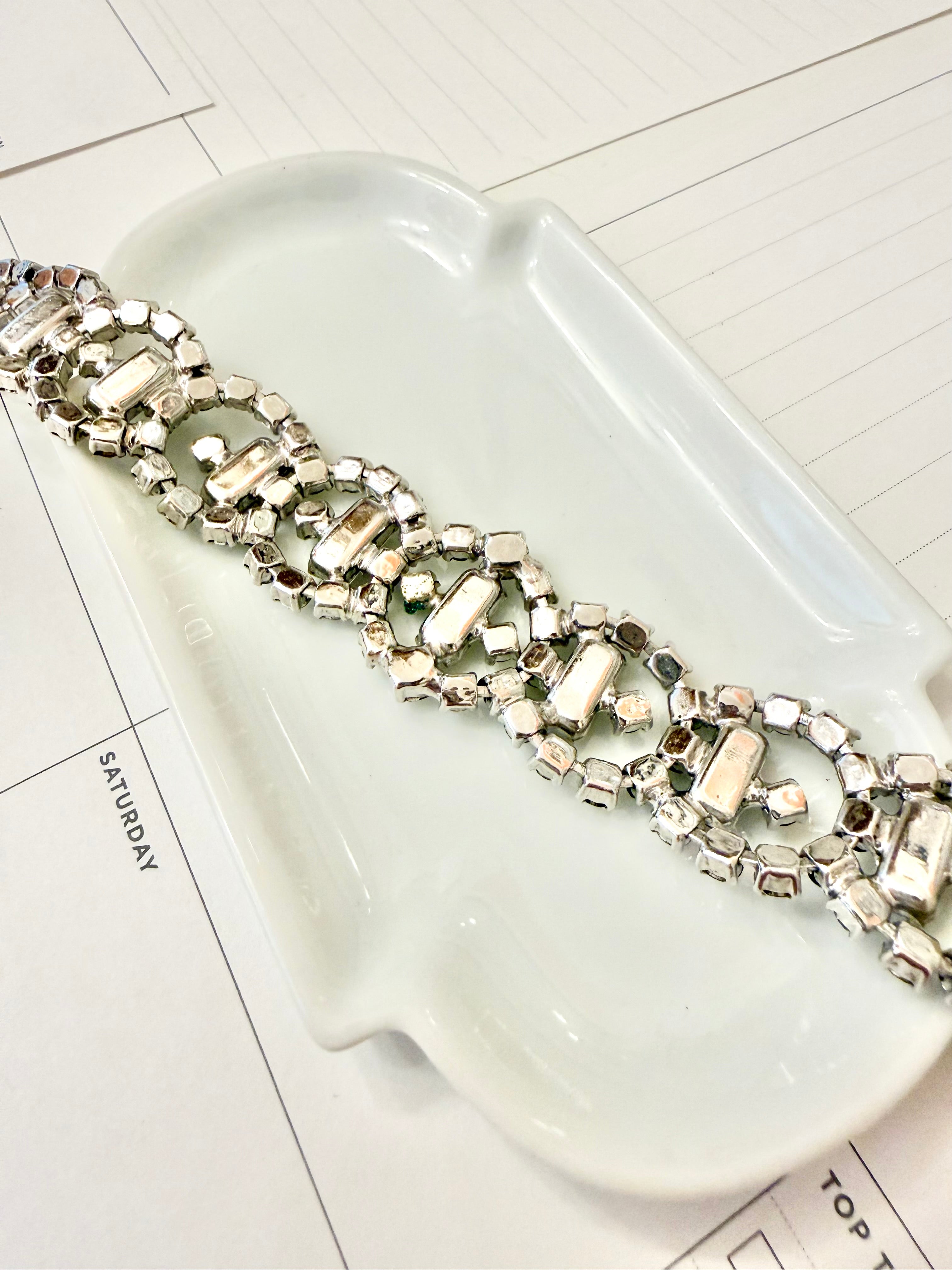 1960's scalloped edge tennis bracelet.... so elegant