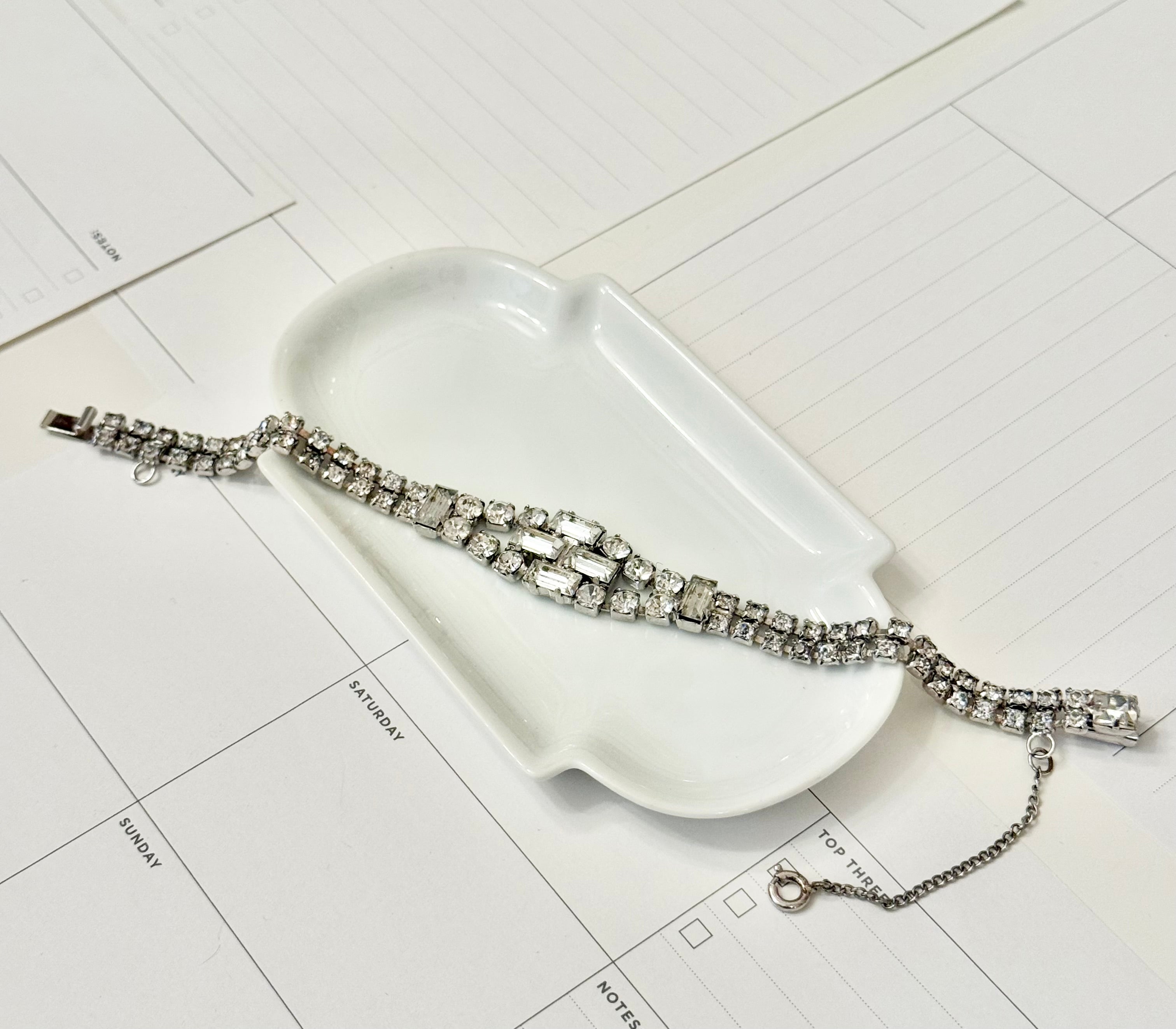 1960's most divine glass tennis bracelet....