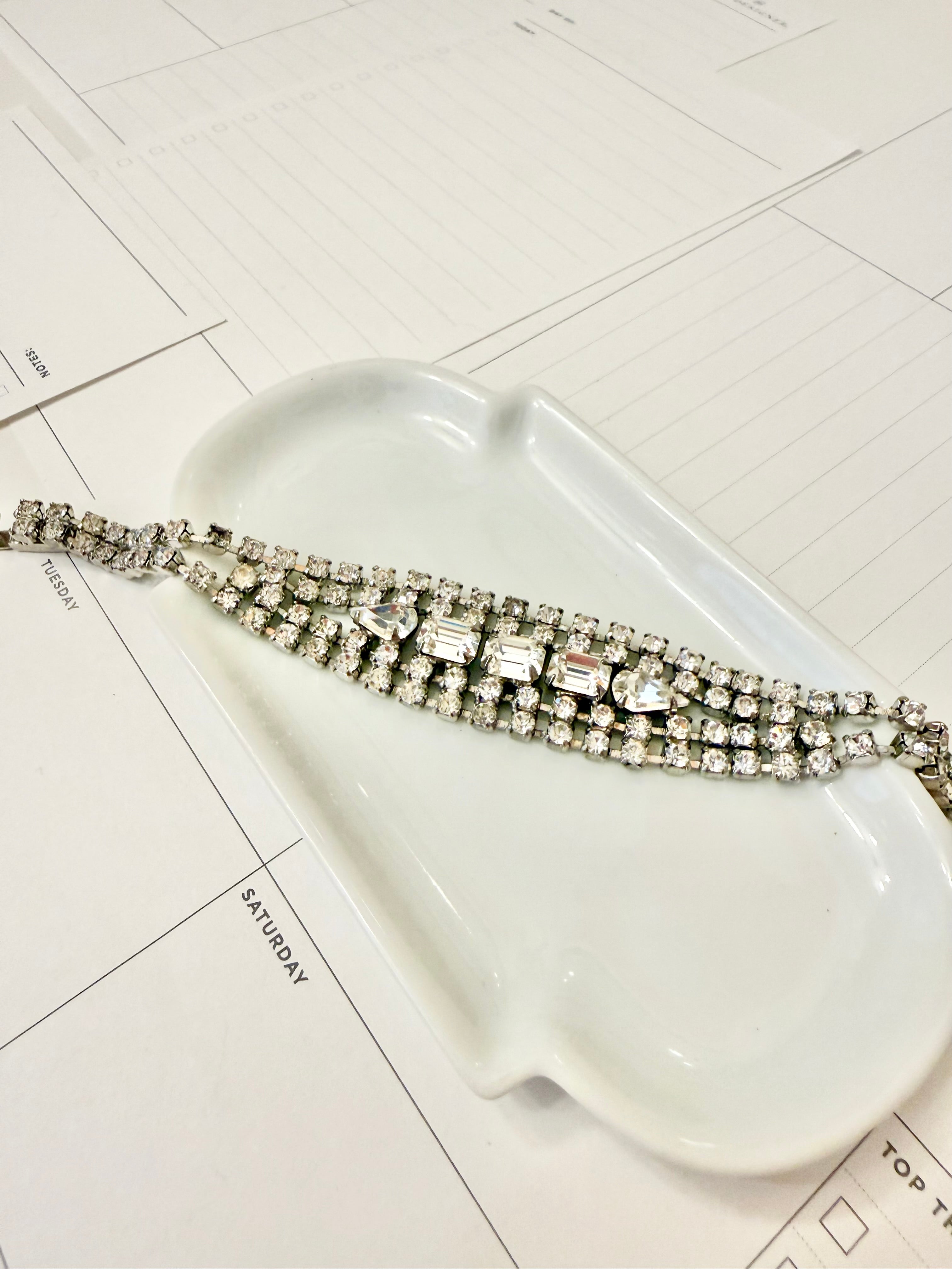 1960's most delightful emerald cut bracelet....