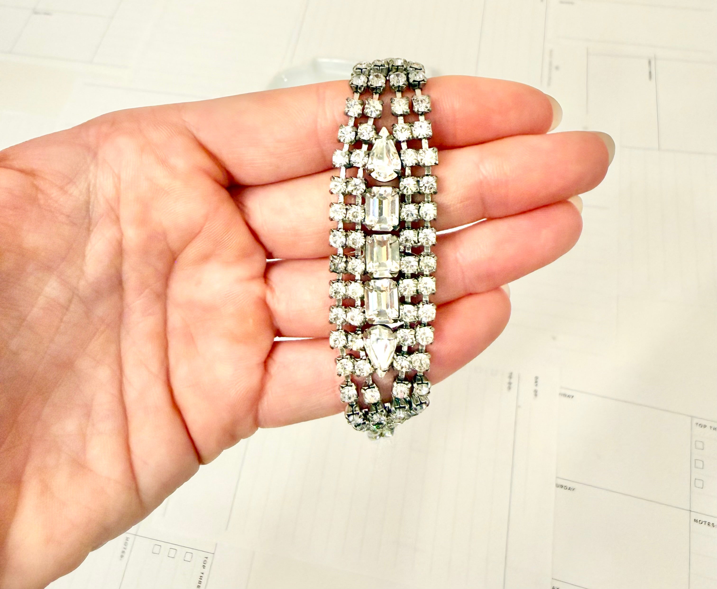 1960's most delightful emerald cut bracelet....