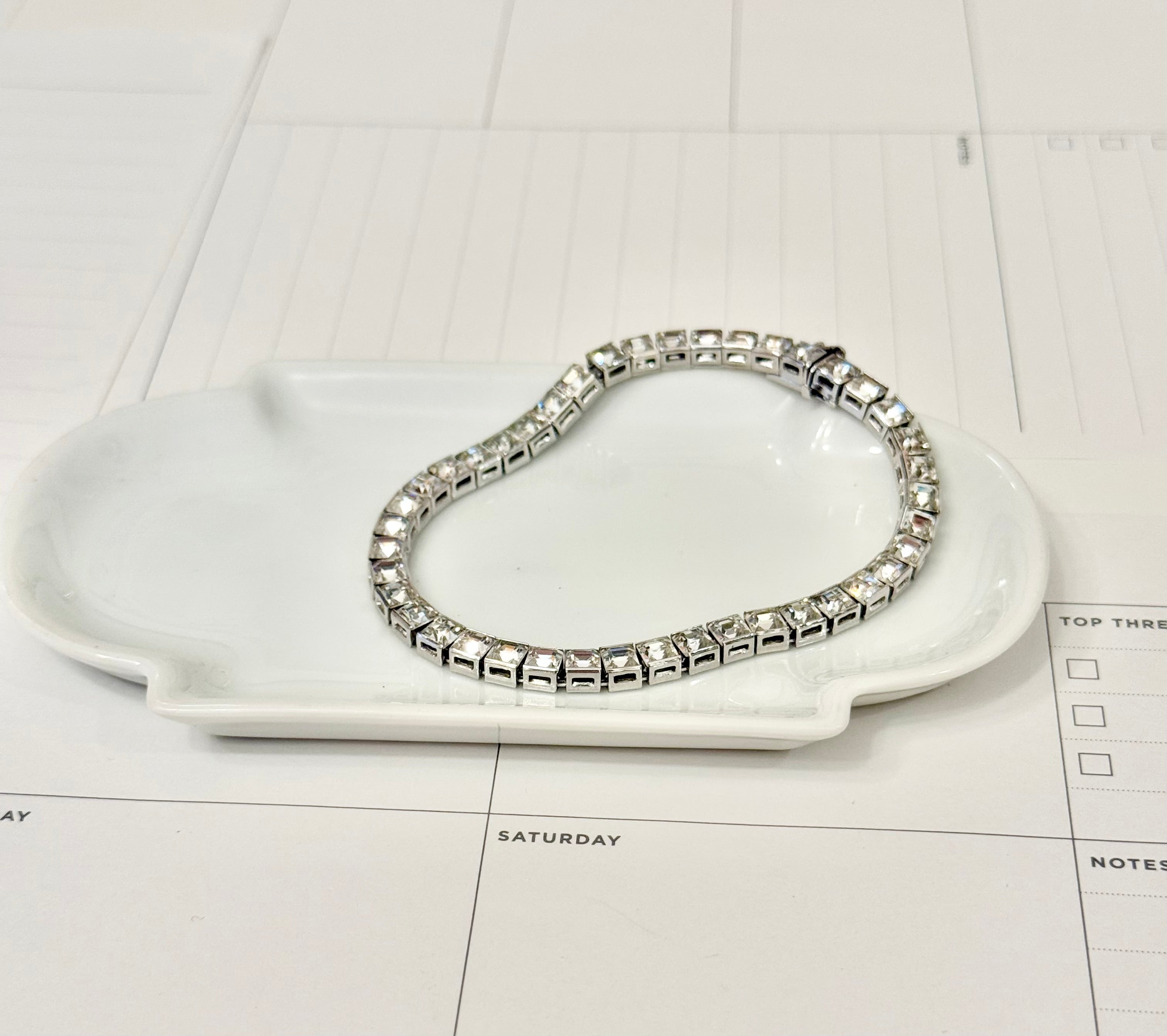 The most divine Crown Trifari tennis bracelet.... so chic