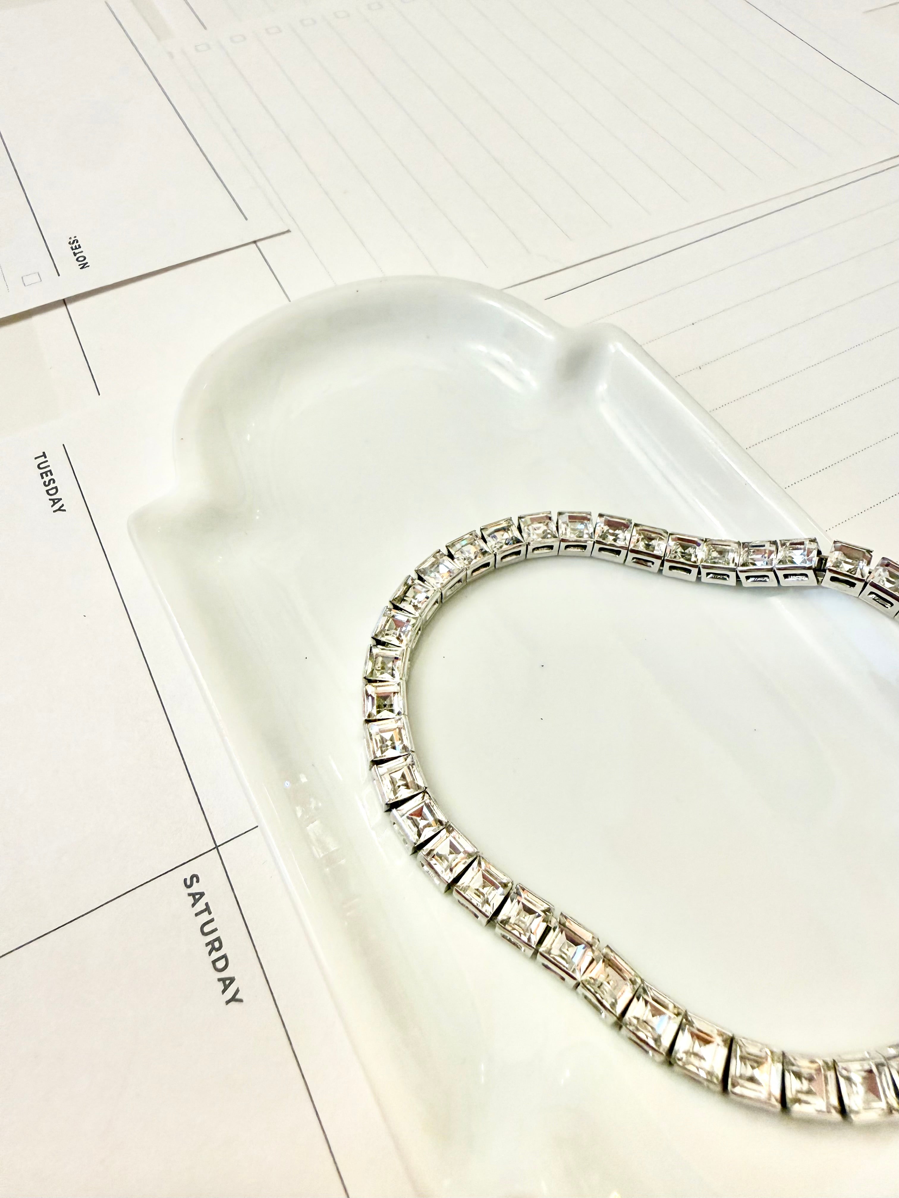 The most divine Crown Trifari tennis bracelet.... so chic