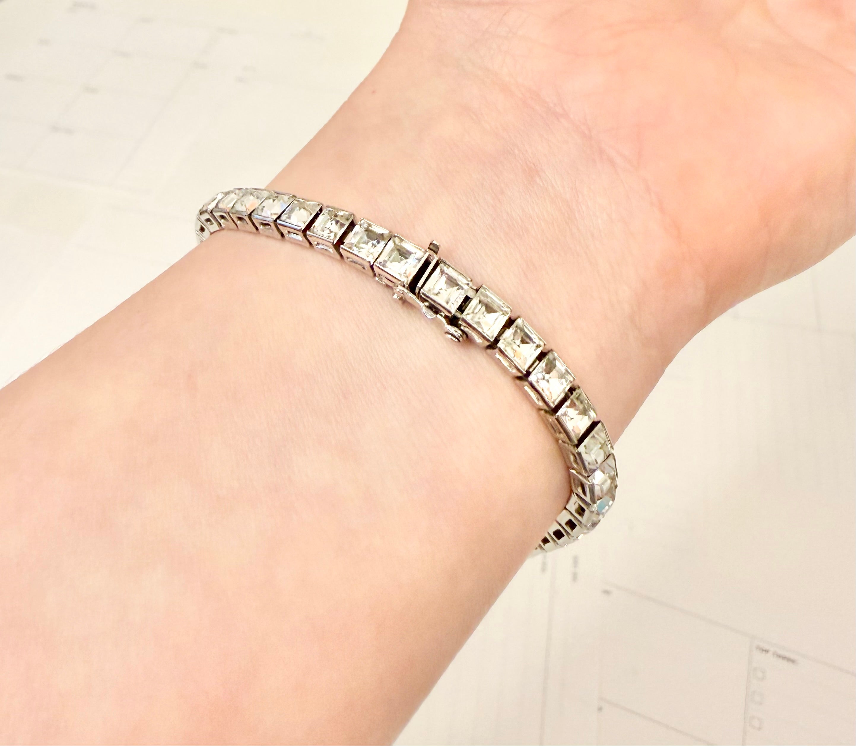 The most divine Crown Trifari tennis bracelet.... so chic