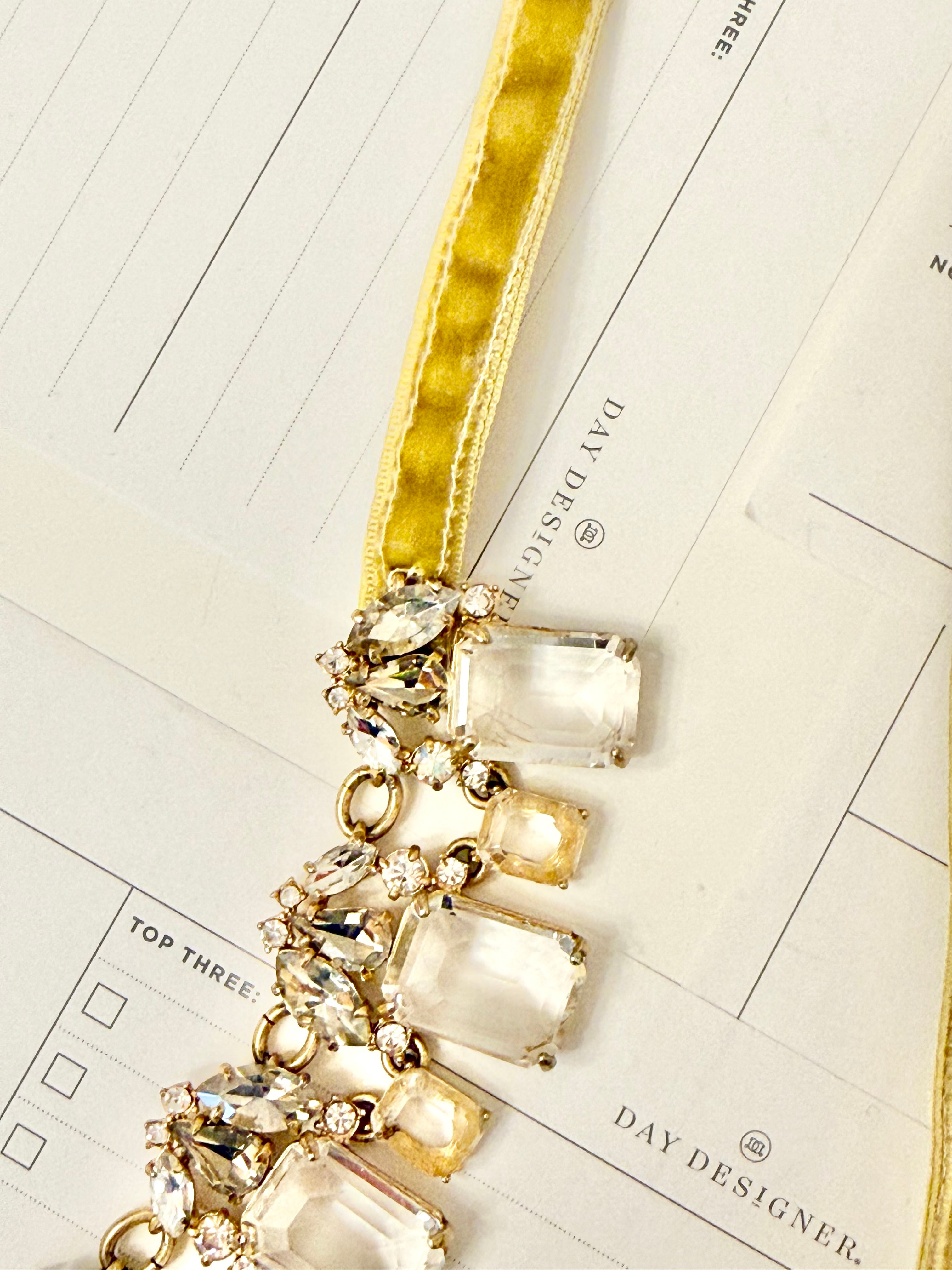 Ladies on Holiday reimagined stunning necklace with vintage french velvet.