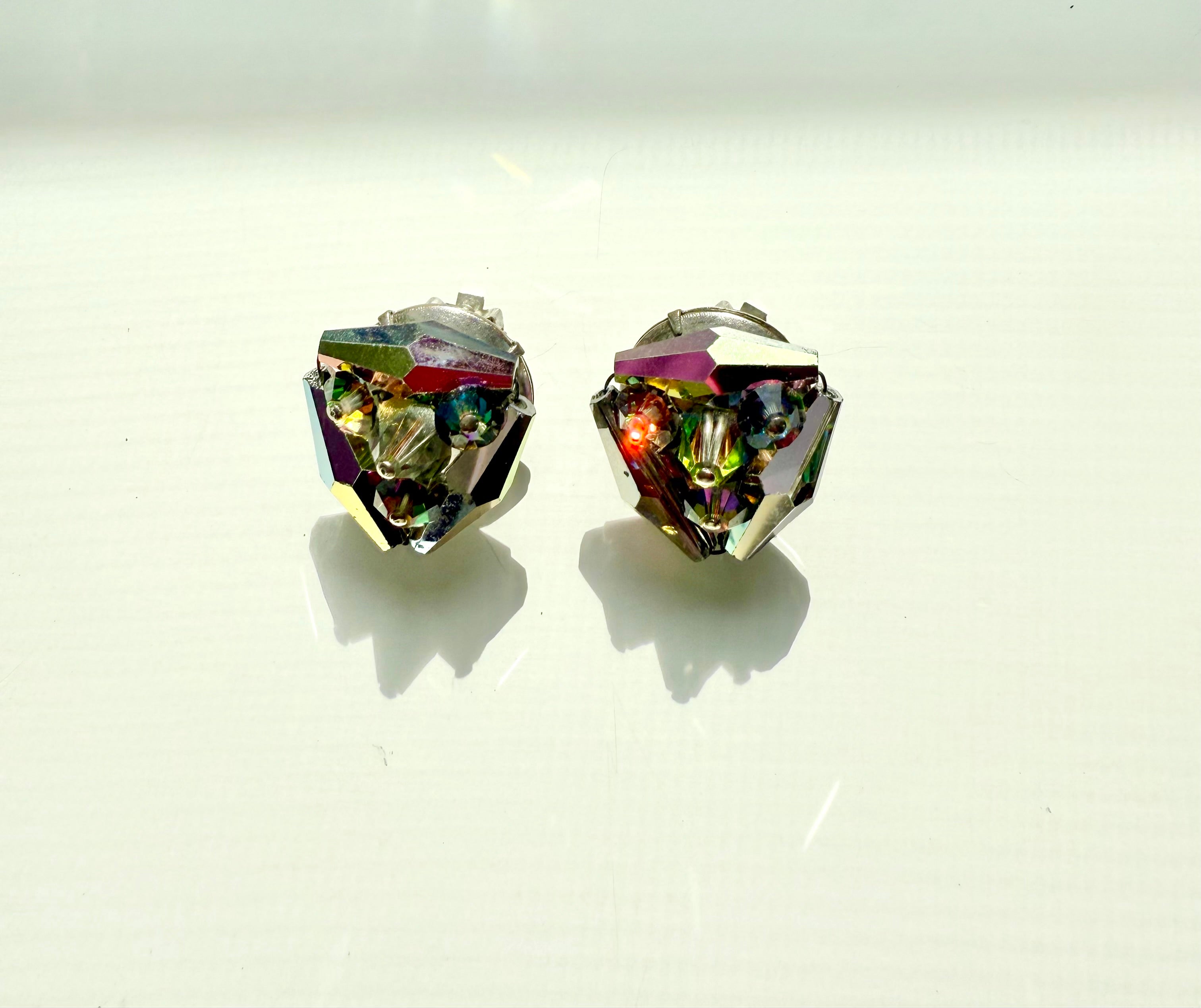 1950's French divine glass earrings...so darling