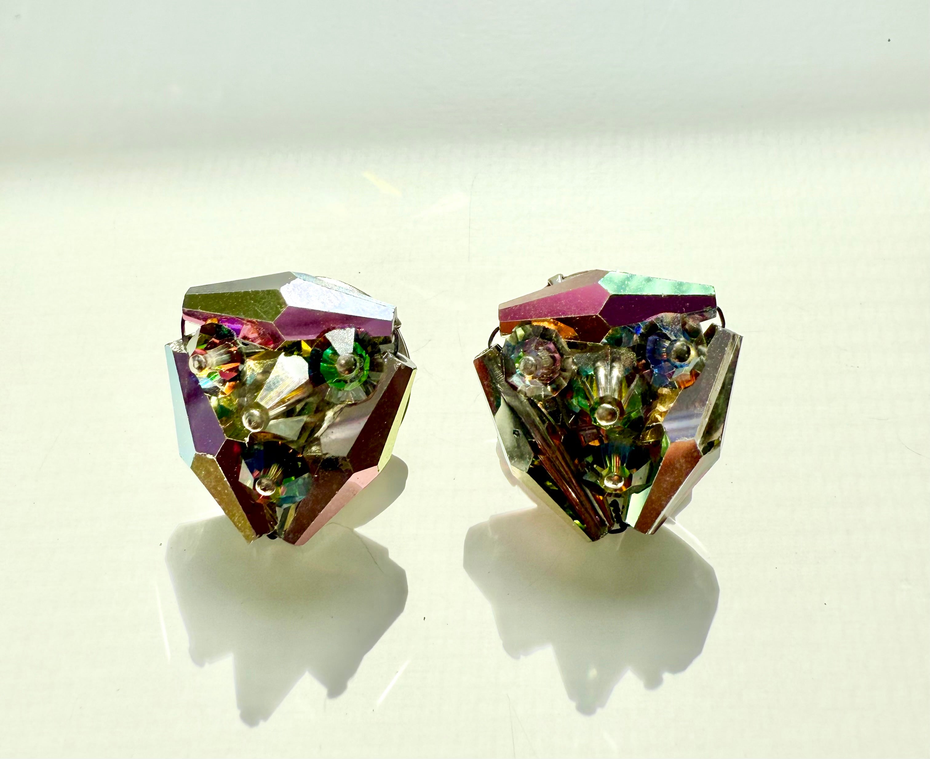 1950's French divine glass earrings...so darling