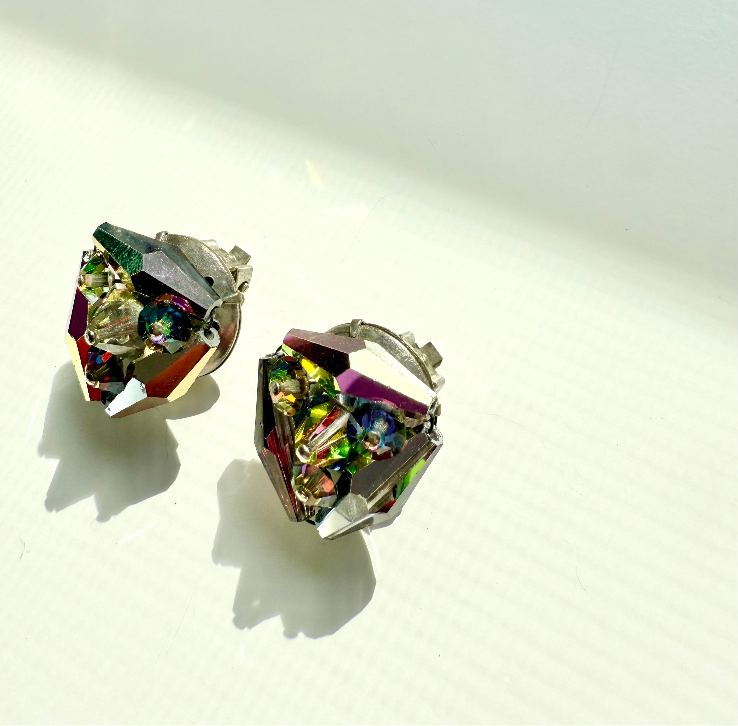 1950's French divine glass earrings...so darling