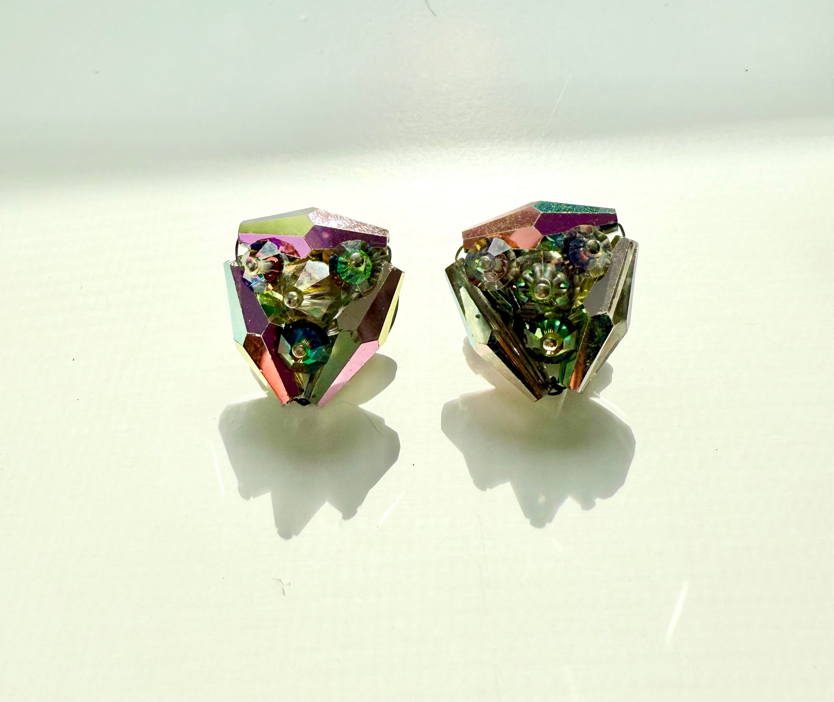 1950's French divine glass earrings...so darling