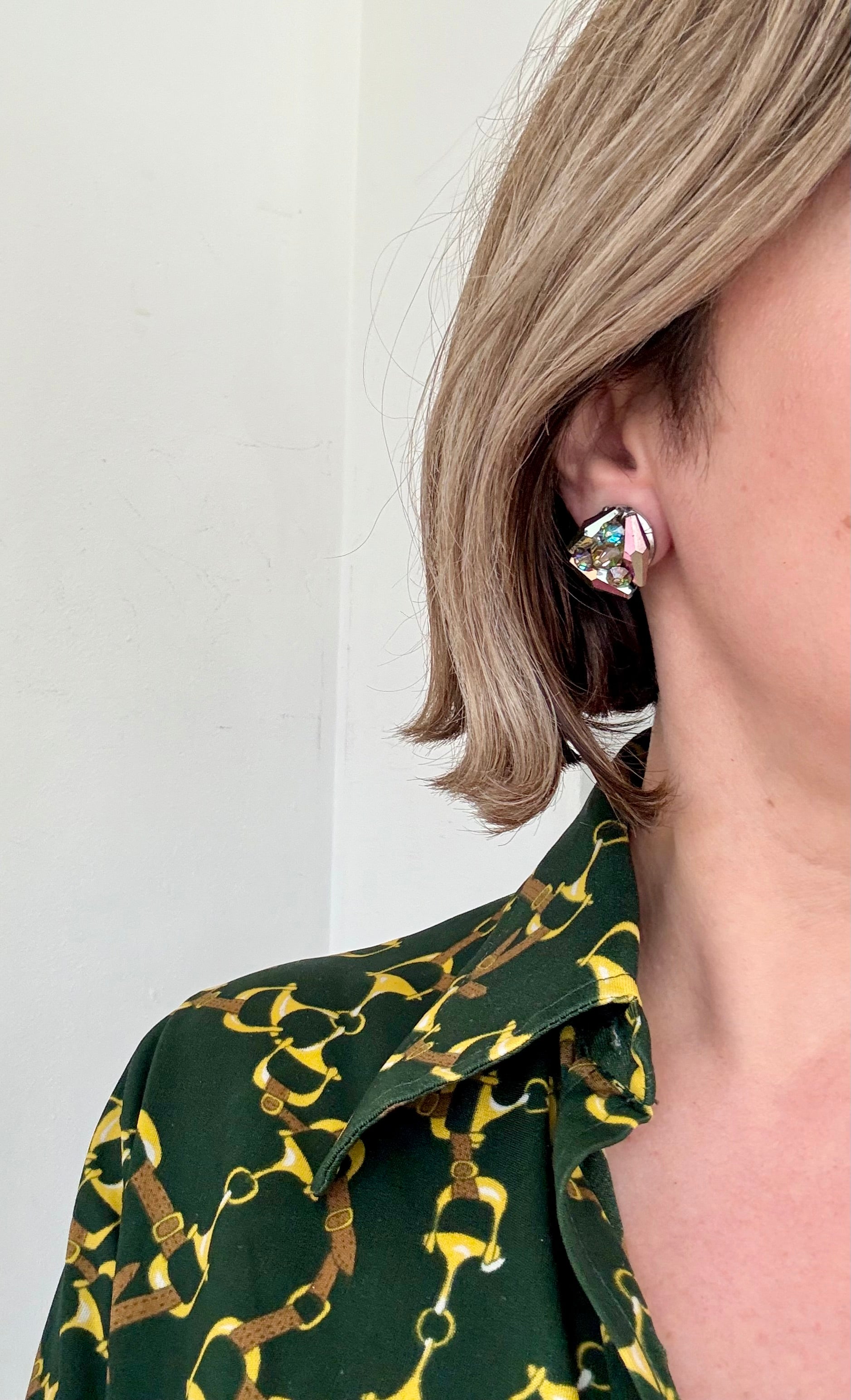 1950's French divine glass earrings...so darling