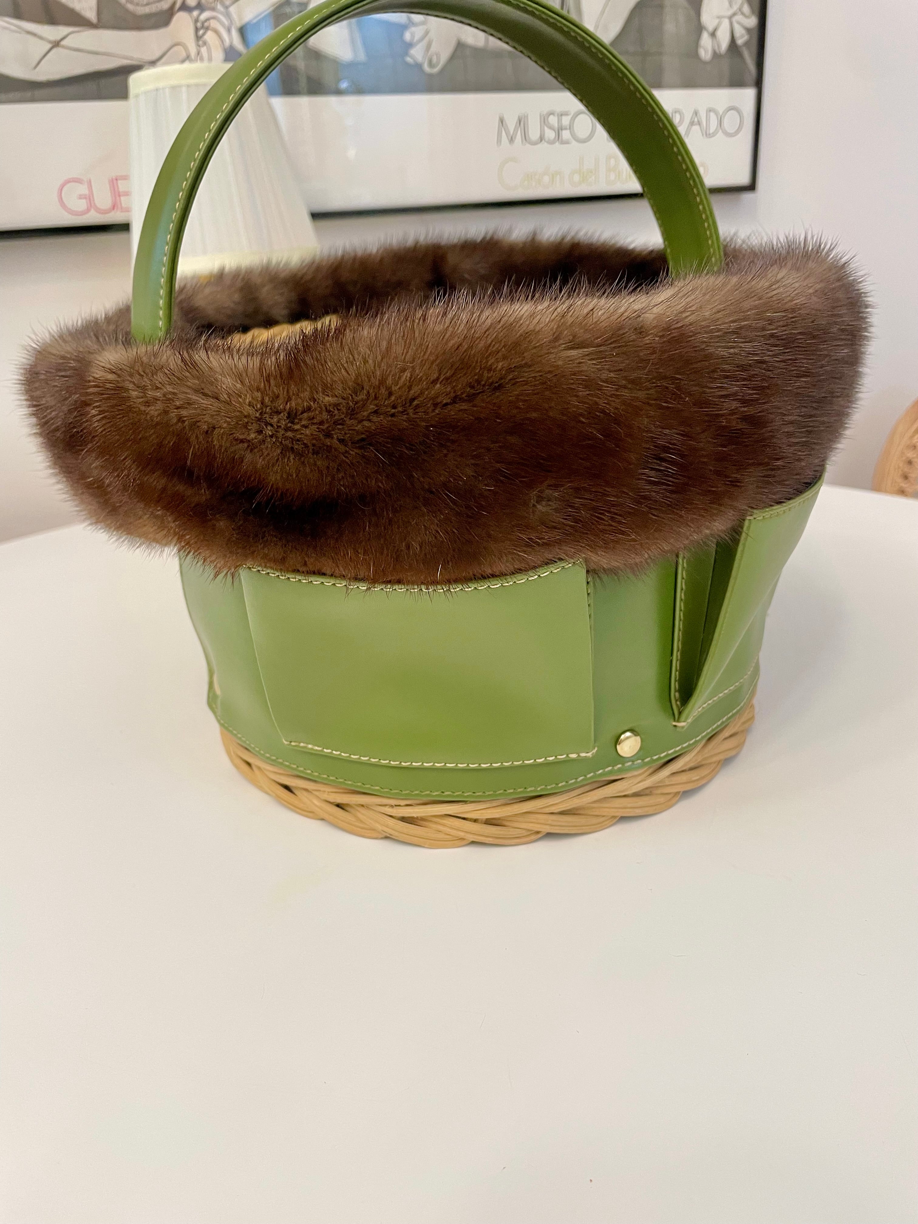 The most darling mink trimmed basket. So extraordinary