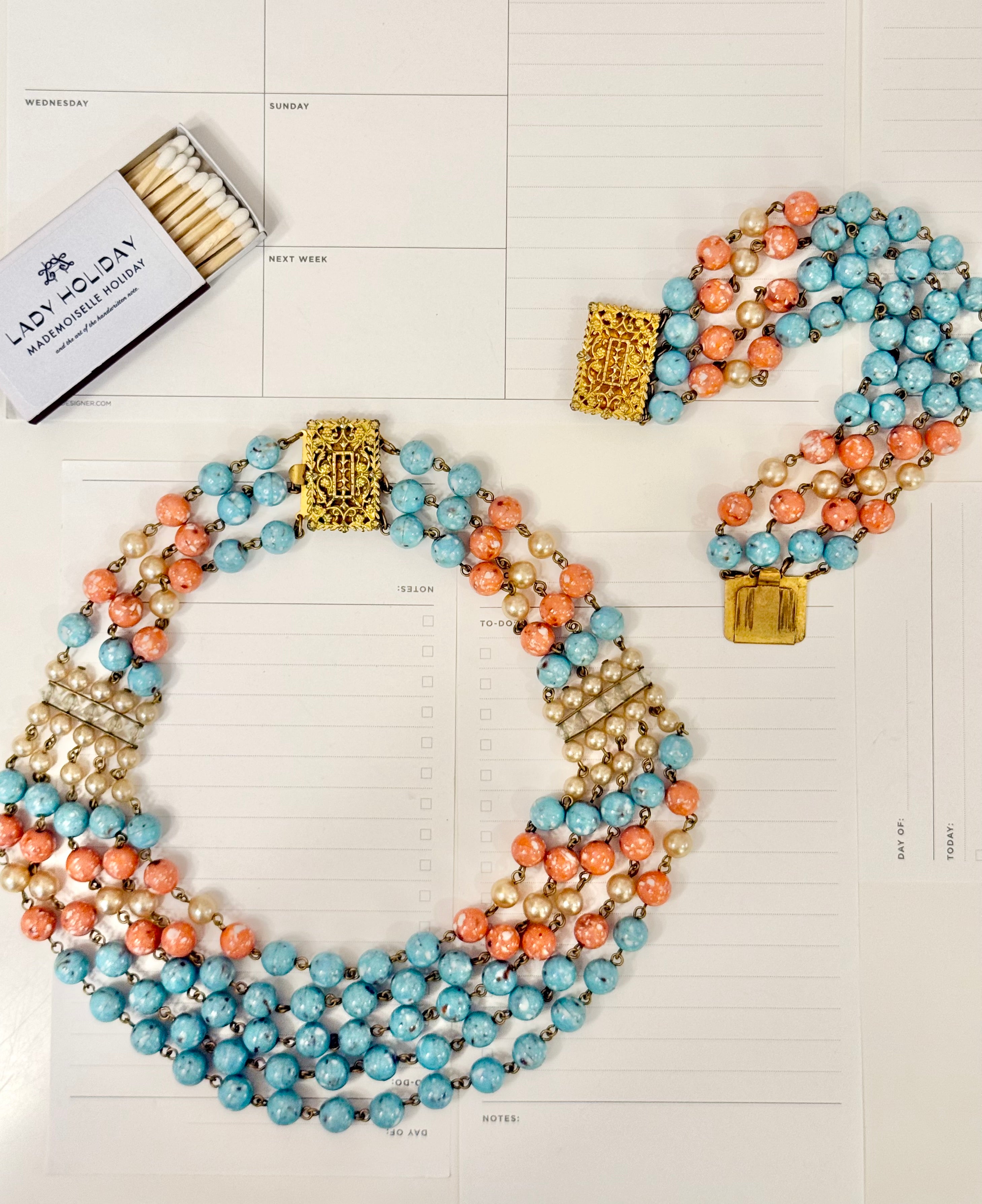 The classy gal and her love of coral, and turquoise!