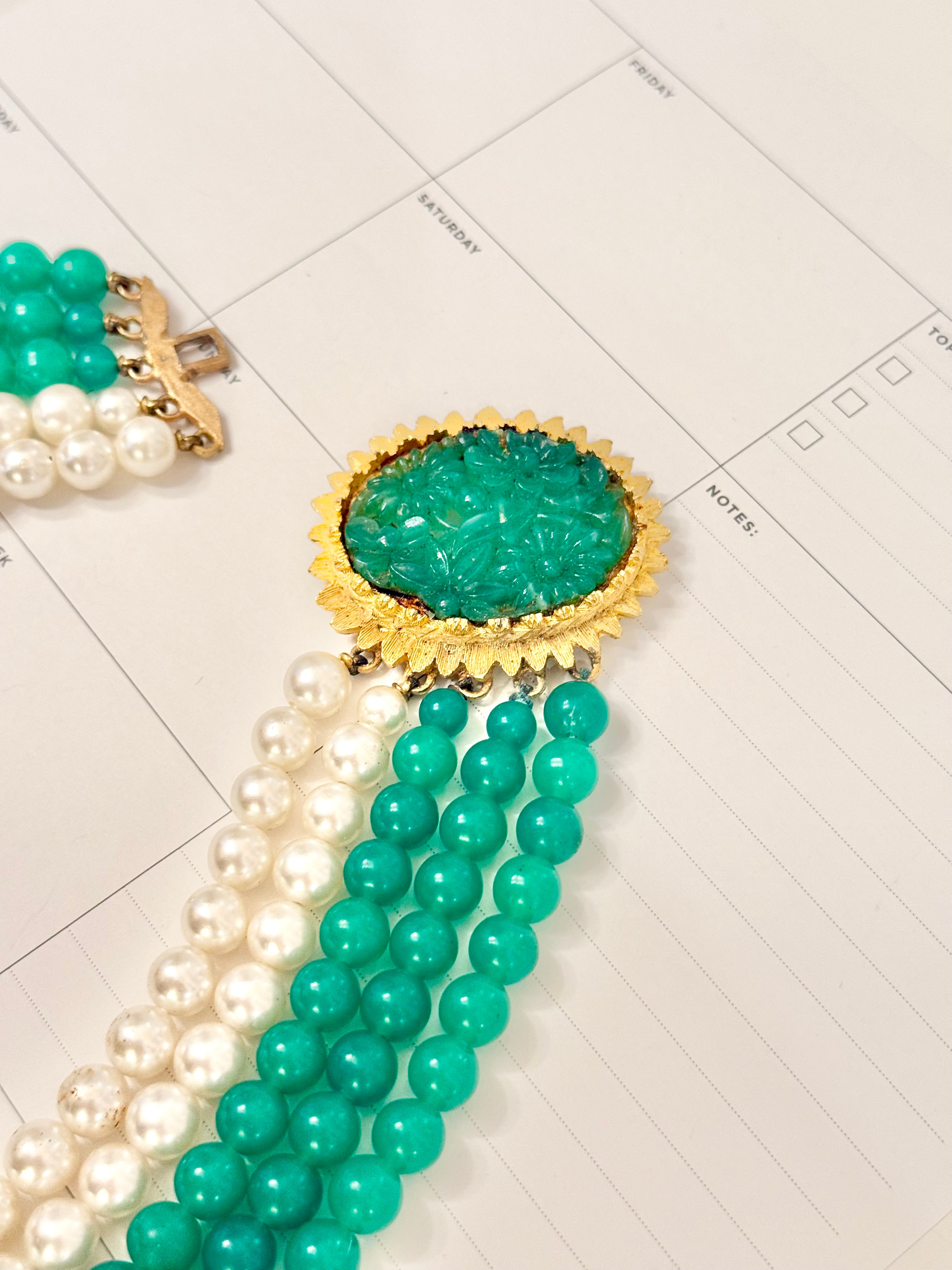 The most divine faux jade necklace....
