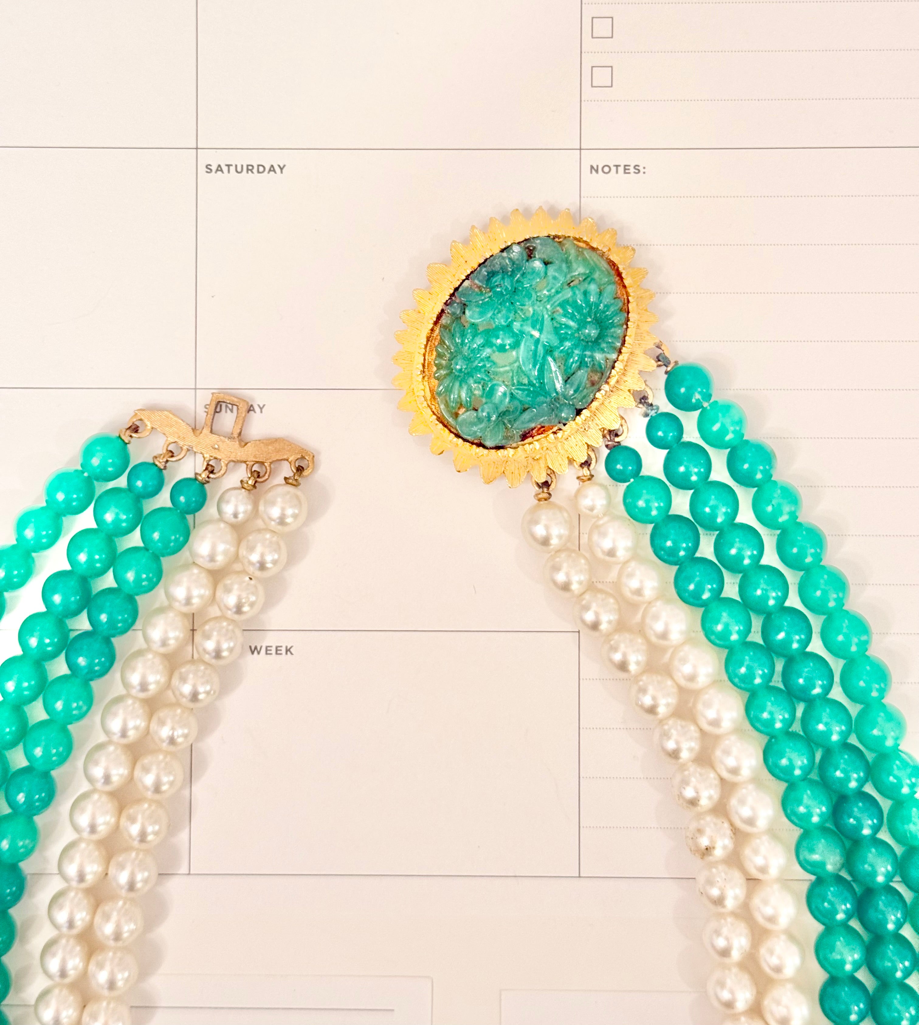 The most divine faux jade necklace....