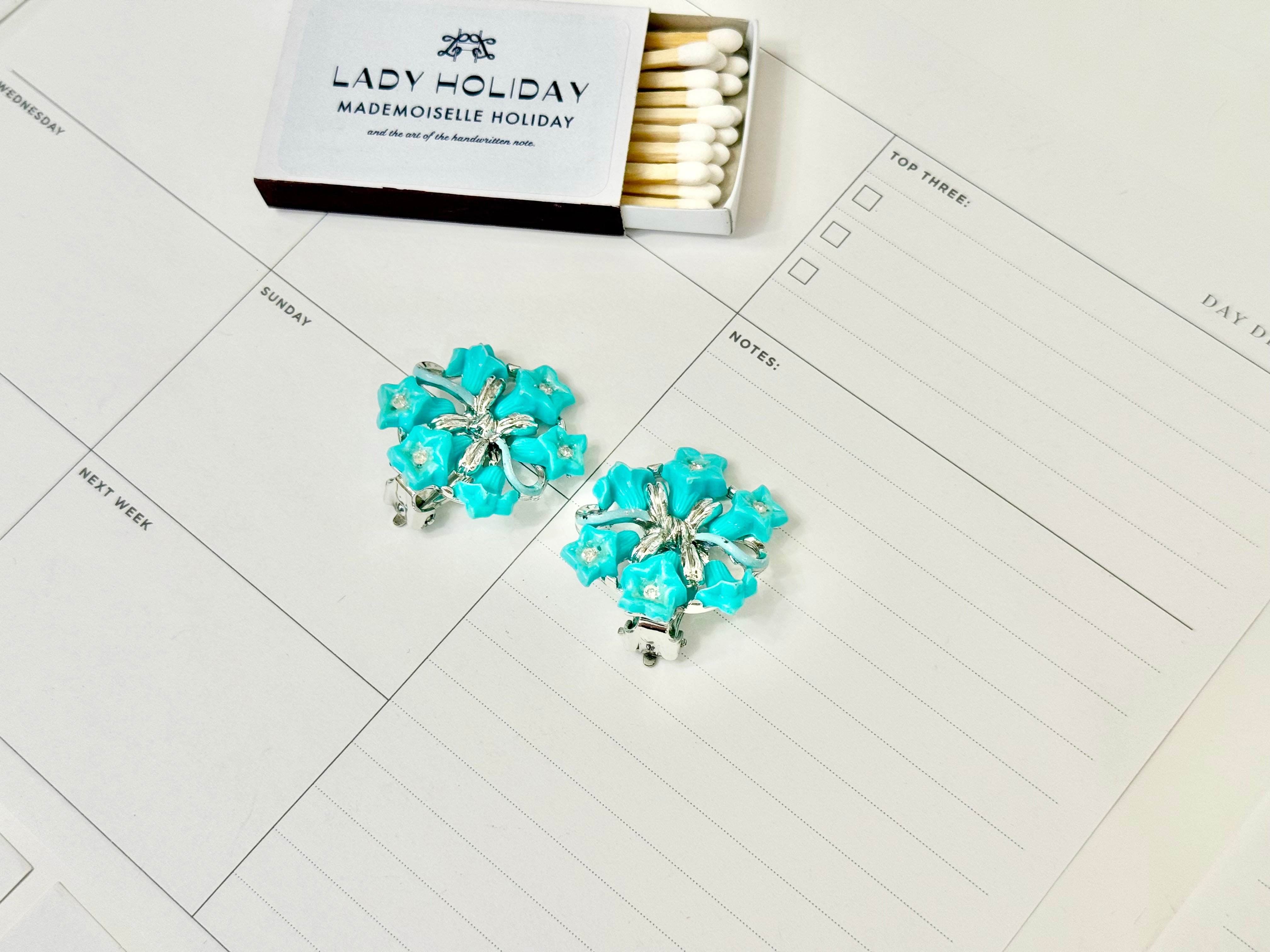 1960's happy flowers earrings...