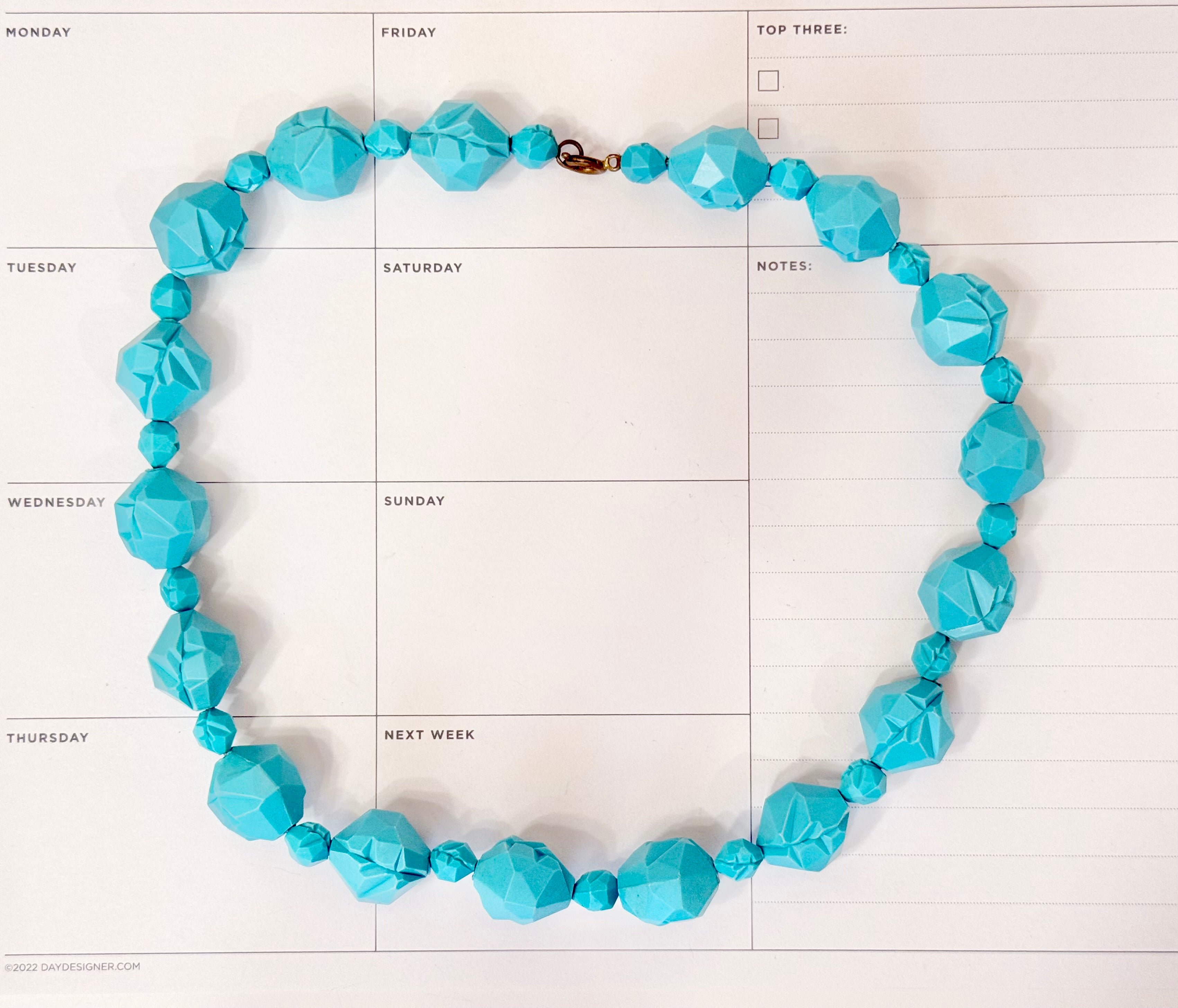 1950's super chic poppy turquoise necklace....