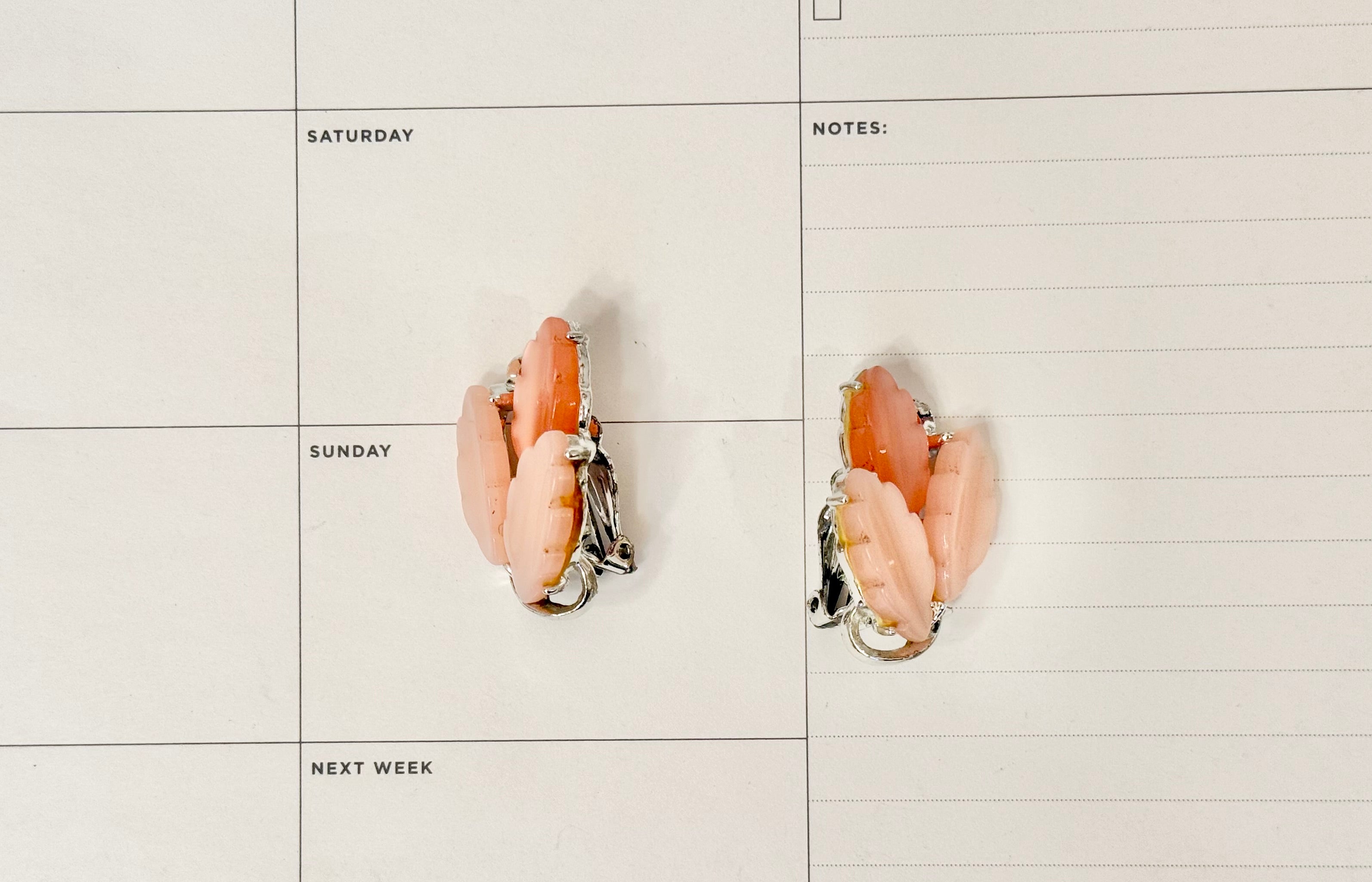 The most flirty pink moon glow earrings.... so feminine