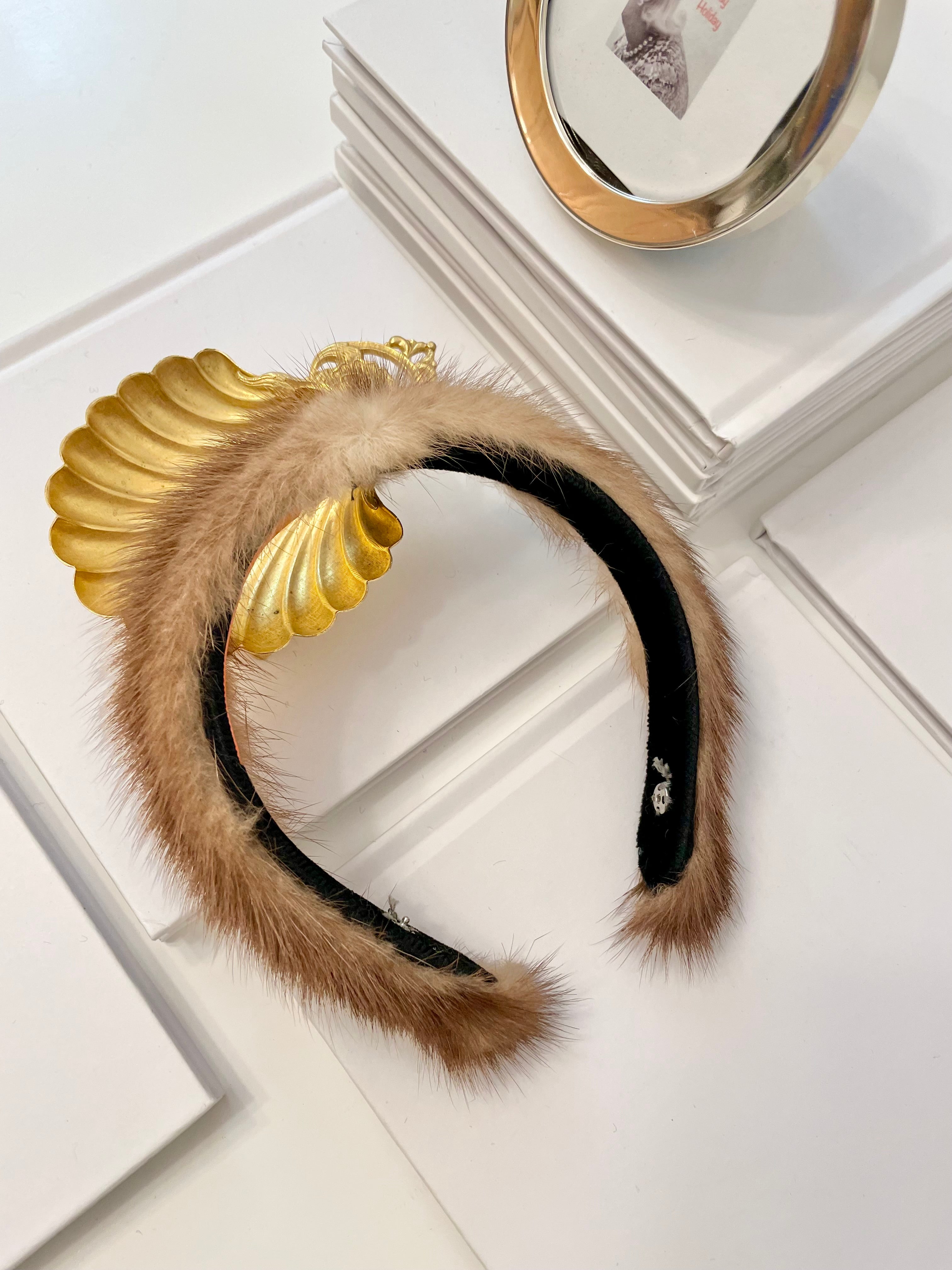 Vintage super classy mink headband.... so preppy