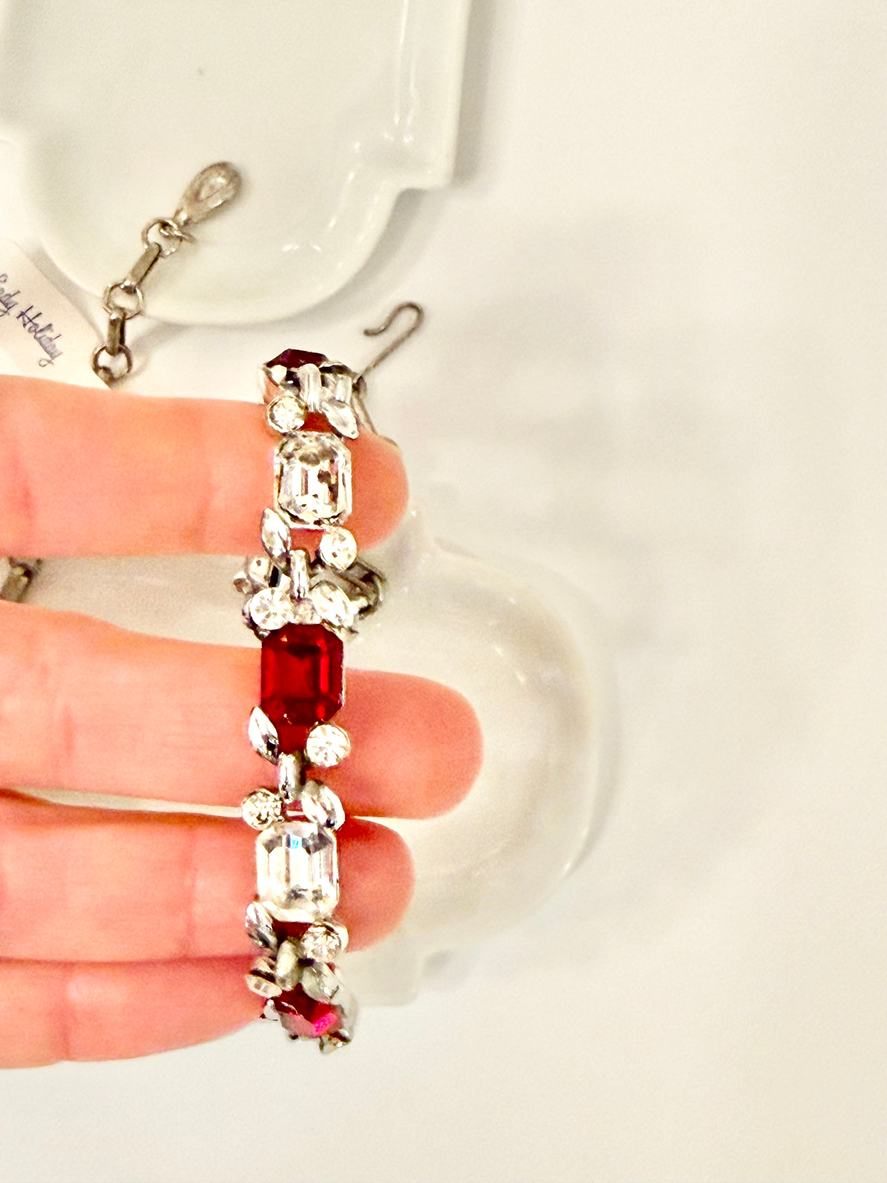 The most divine crystal and ruby glass collar necklace...