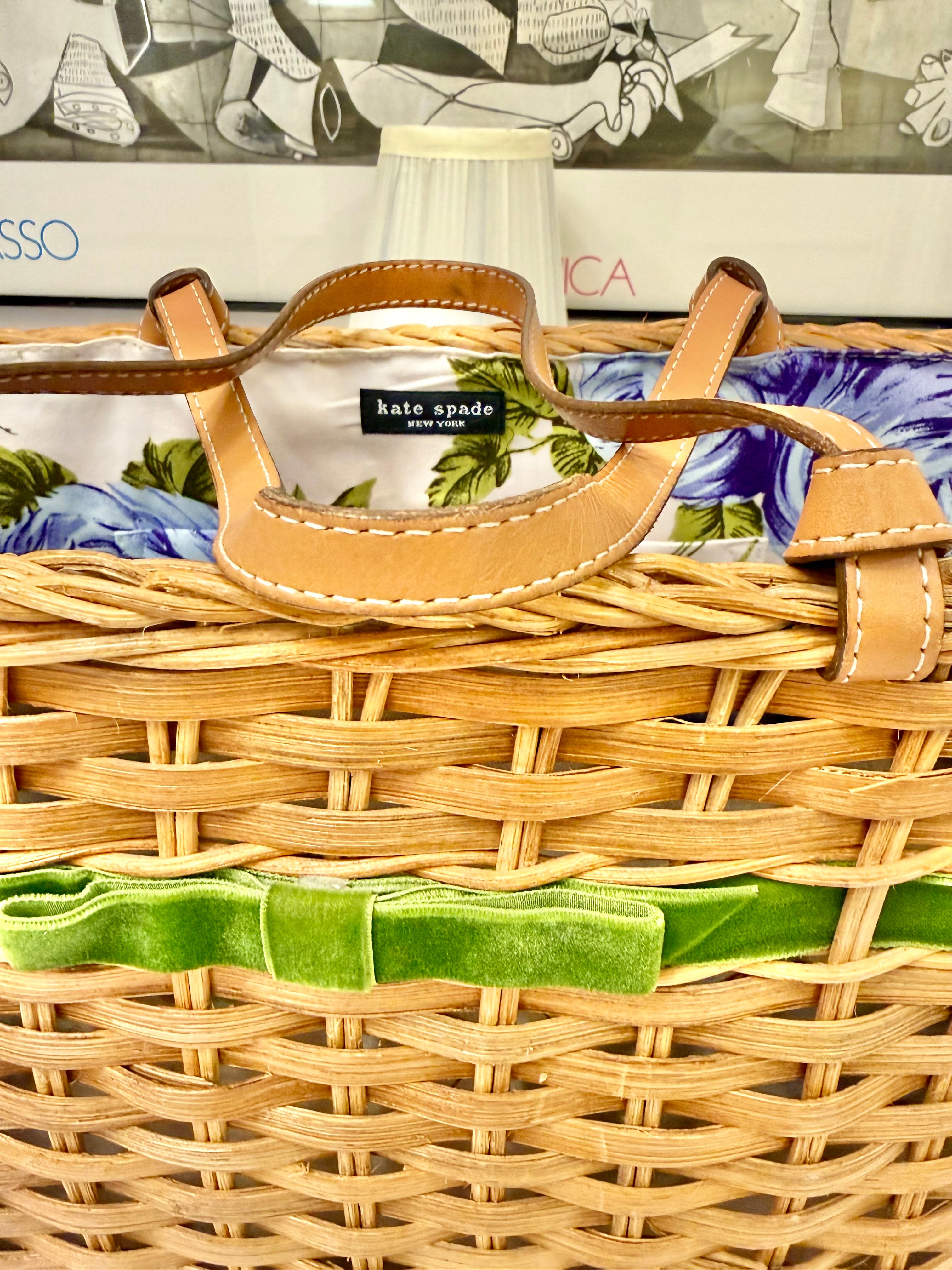 The classy Kate Spade basket bag with a velvet bow!