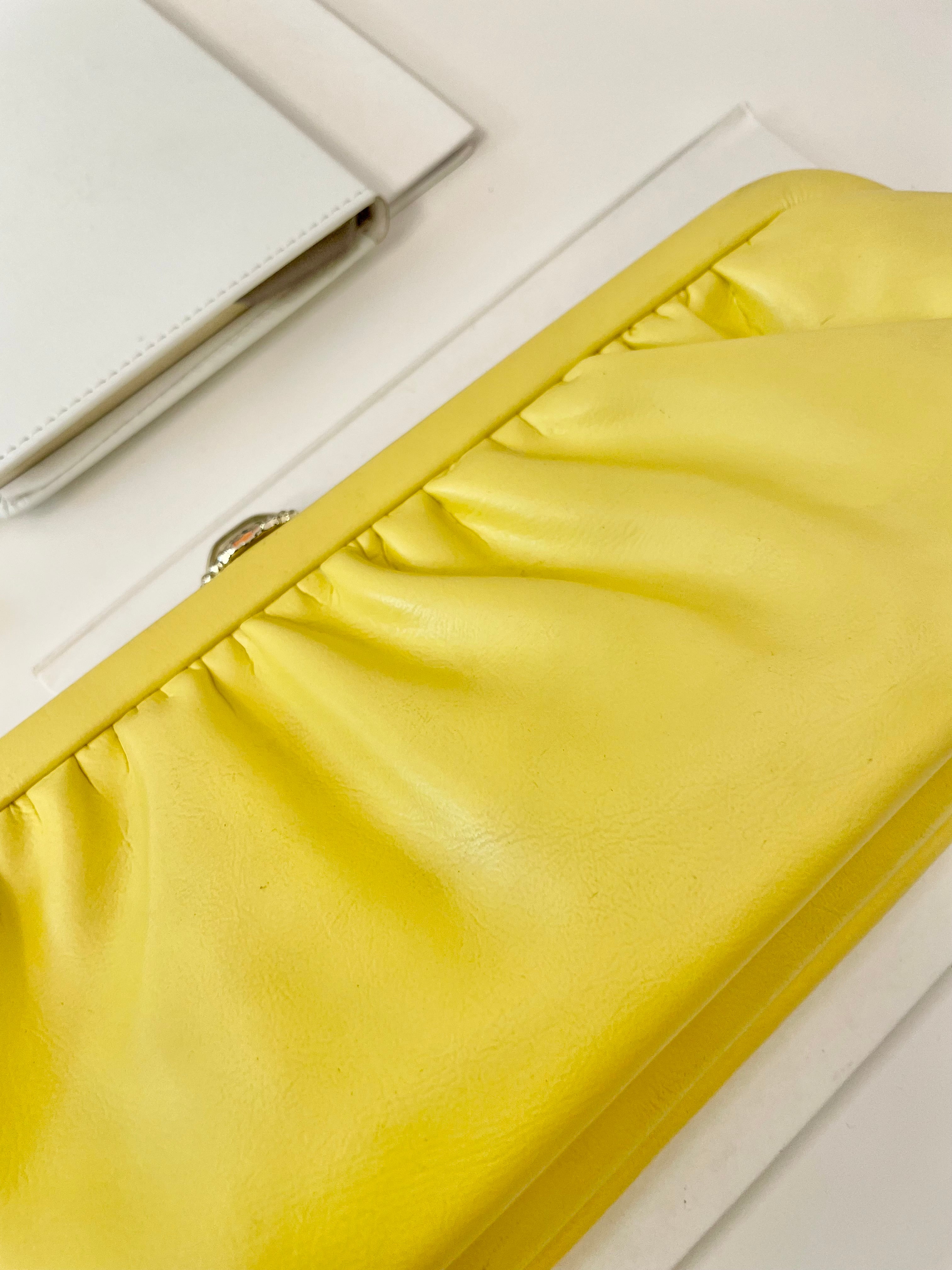 The Cocktail hour bag... so chic. This 1960's bright yellow long clutch bag, is exactly the perfect bag for ladies night with the gals!