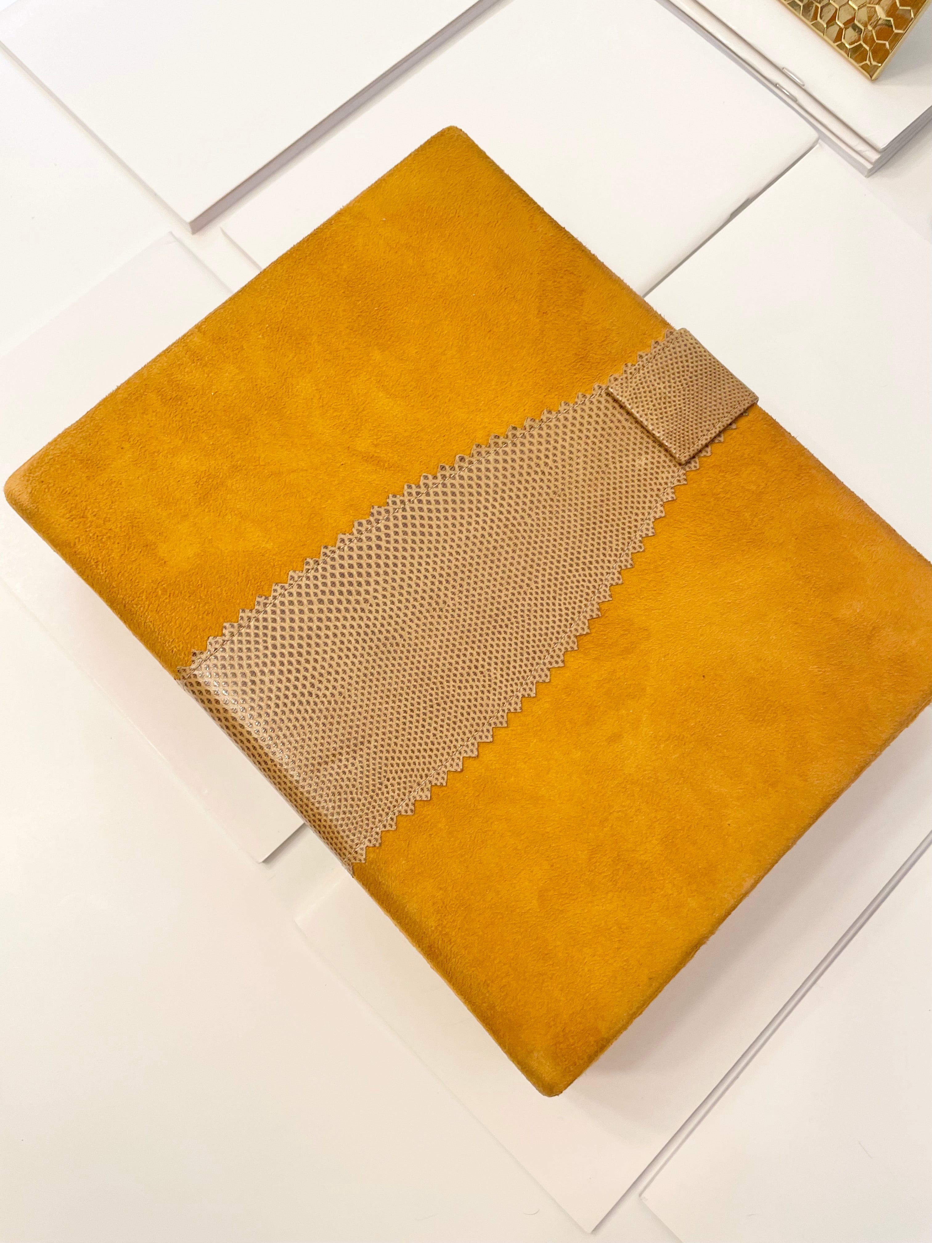 The most chic 1980's suede box clutch bag... so rare and classy.