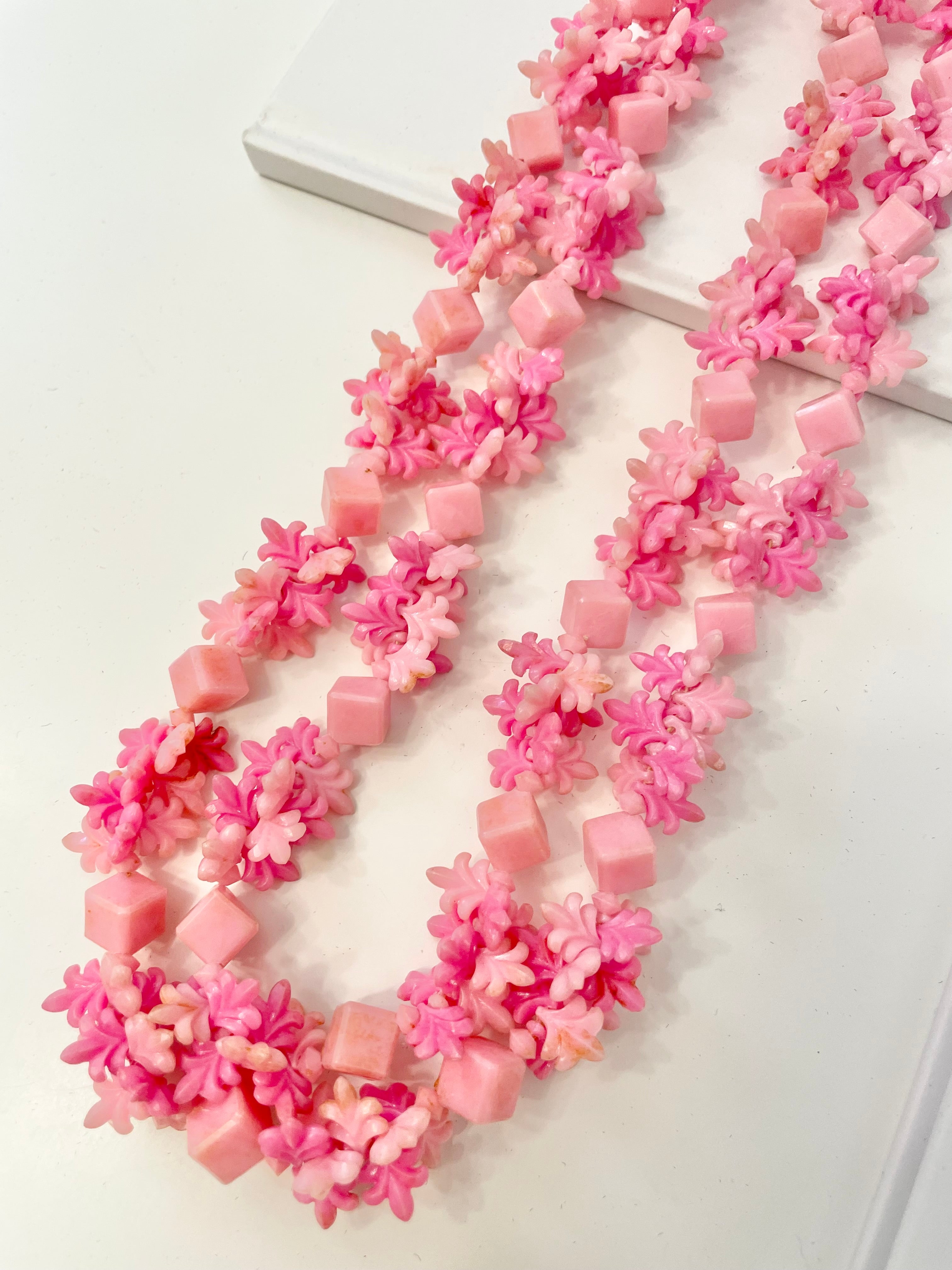The Flirty Gal adores anything pink. This fun colorful necklace is truly delightful! So preppy.