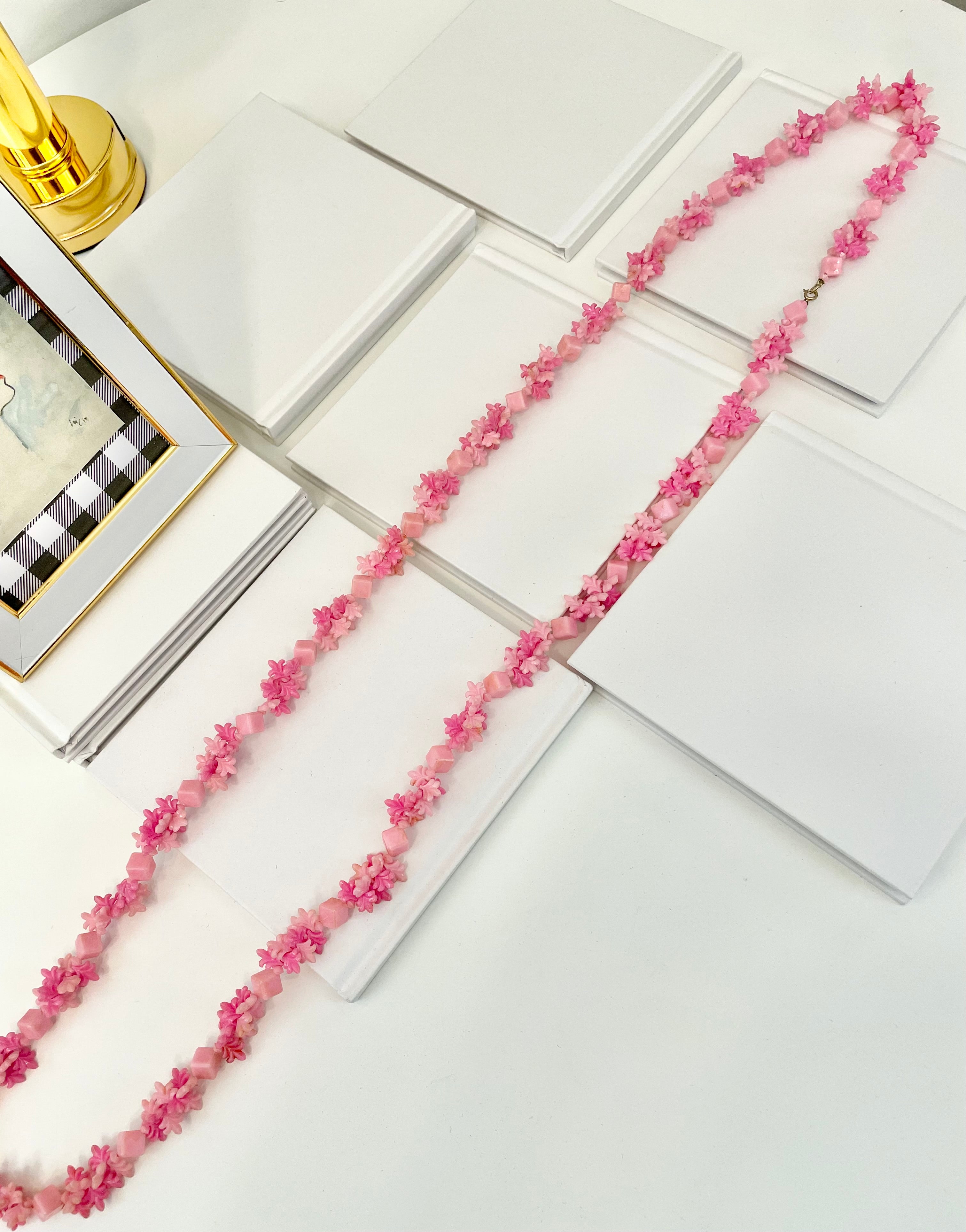 The Flirty Gal adores anything pink. This fun colorful necklace is truly delightful! So preppy.