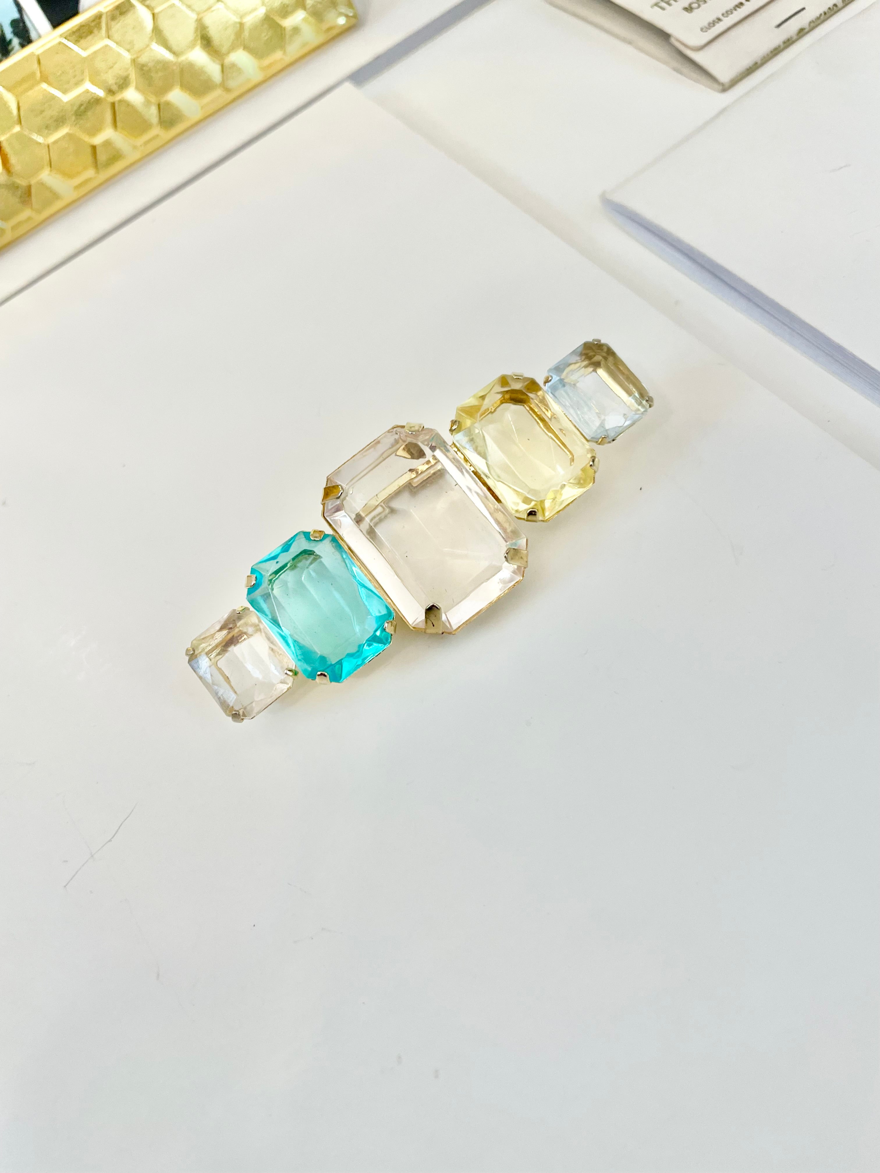 The most lovely pastel acrylic stone bar pin.... oh so feminine.