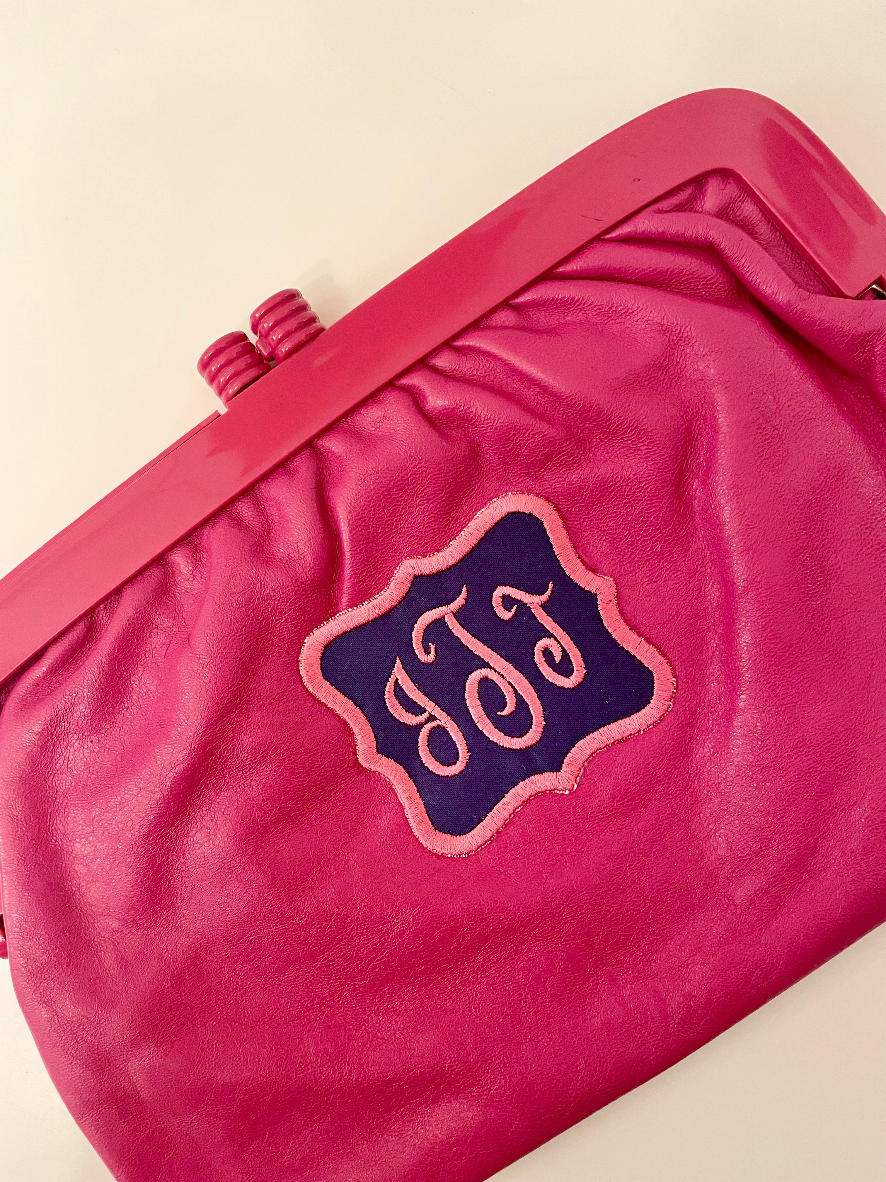Ladies On Holiday... custom vintage clutch bags adorned with a monogram....