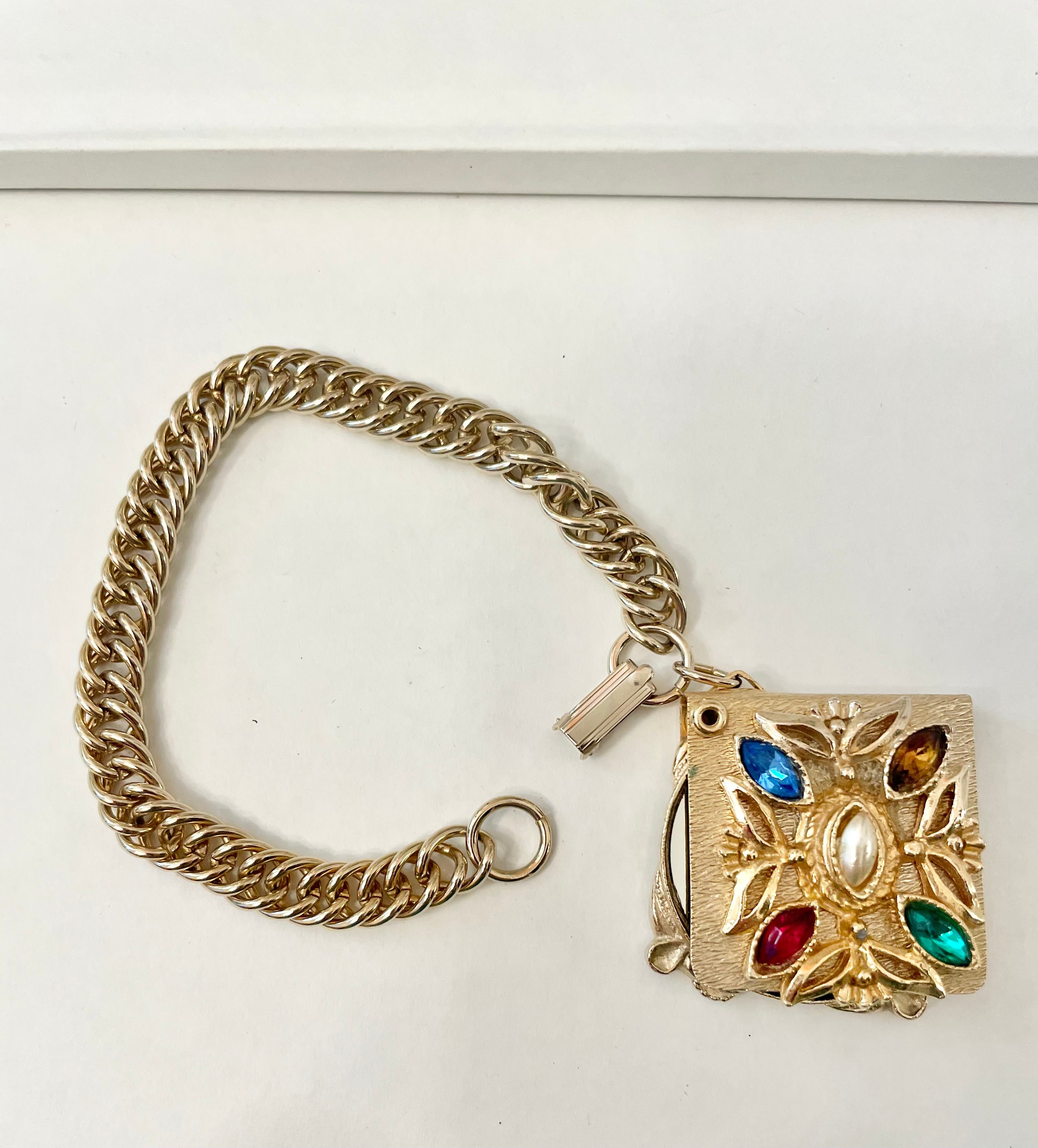 Vintage 1960's Cheeky Mistress, super classy large charm bracelet... so chic