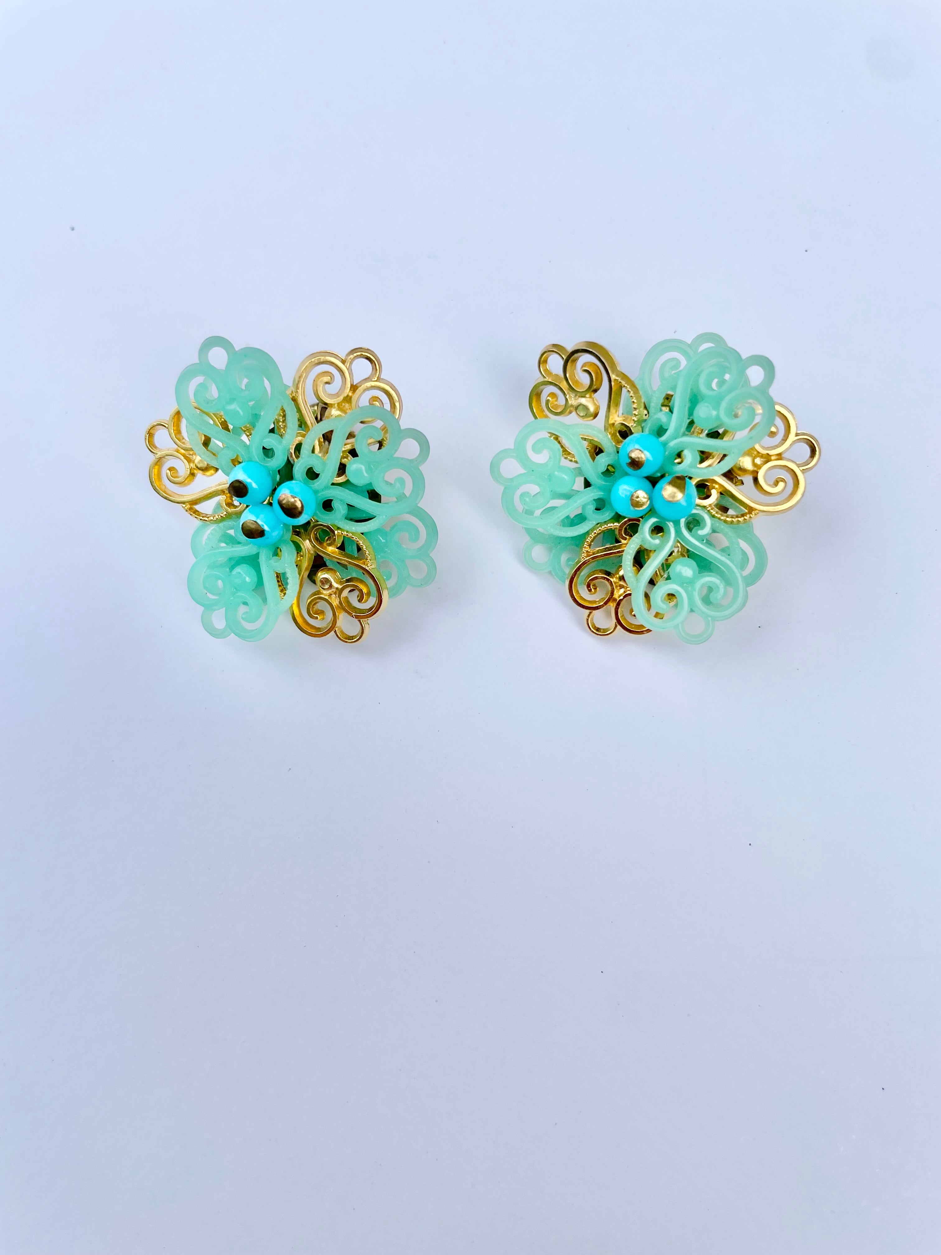 The flowery gal loves a pretty statement earring..