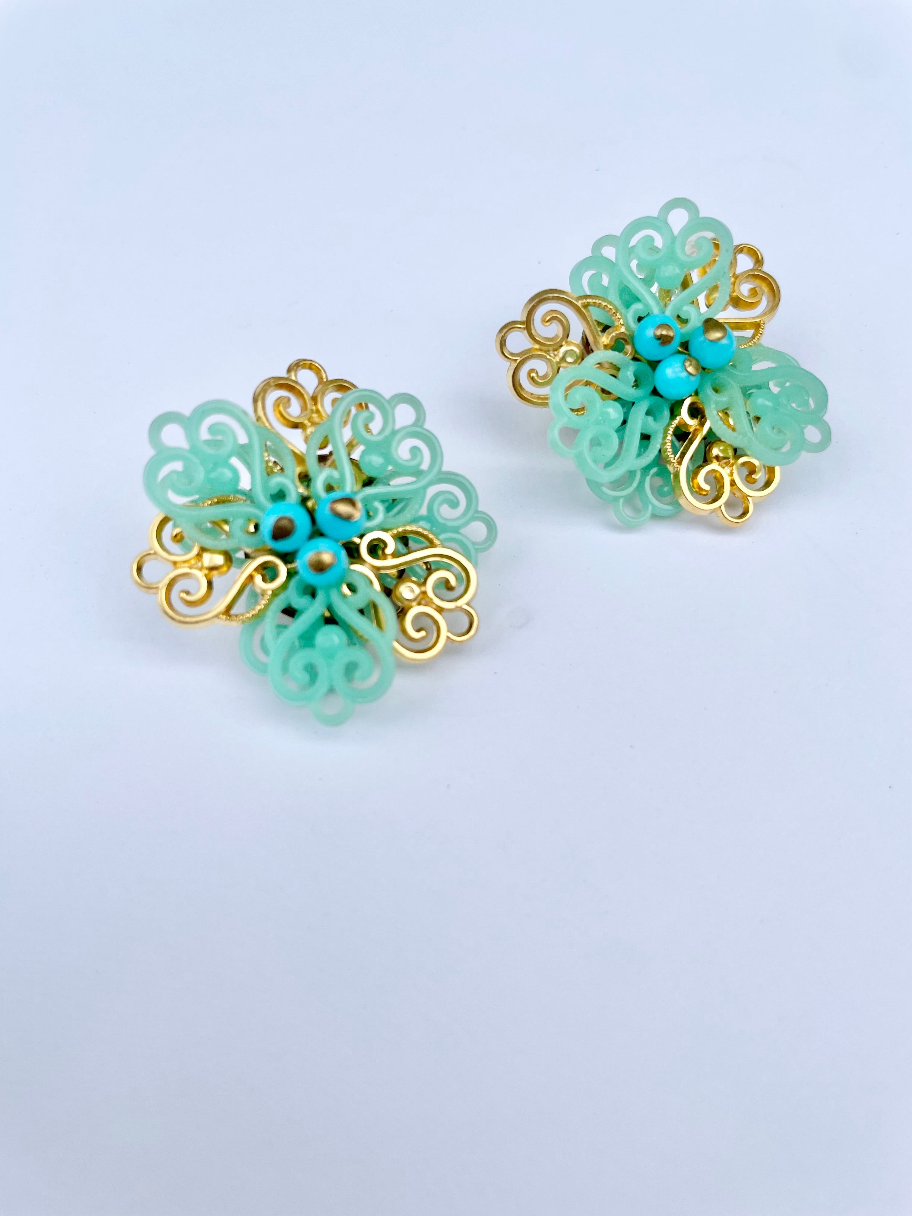 The flowery gal loves a pretty statement earring..