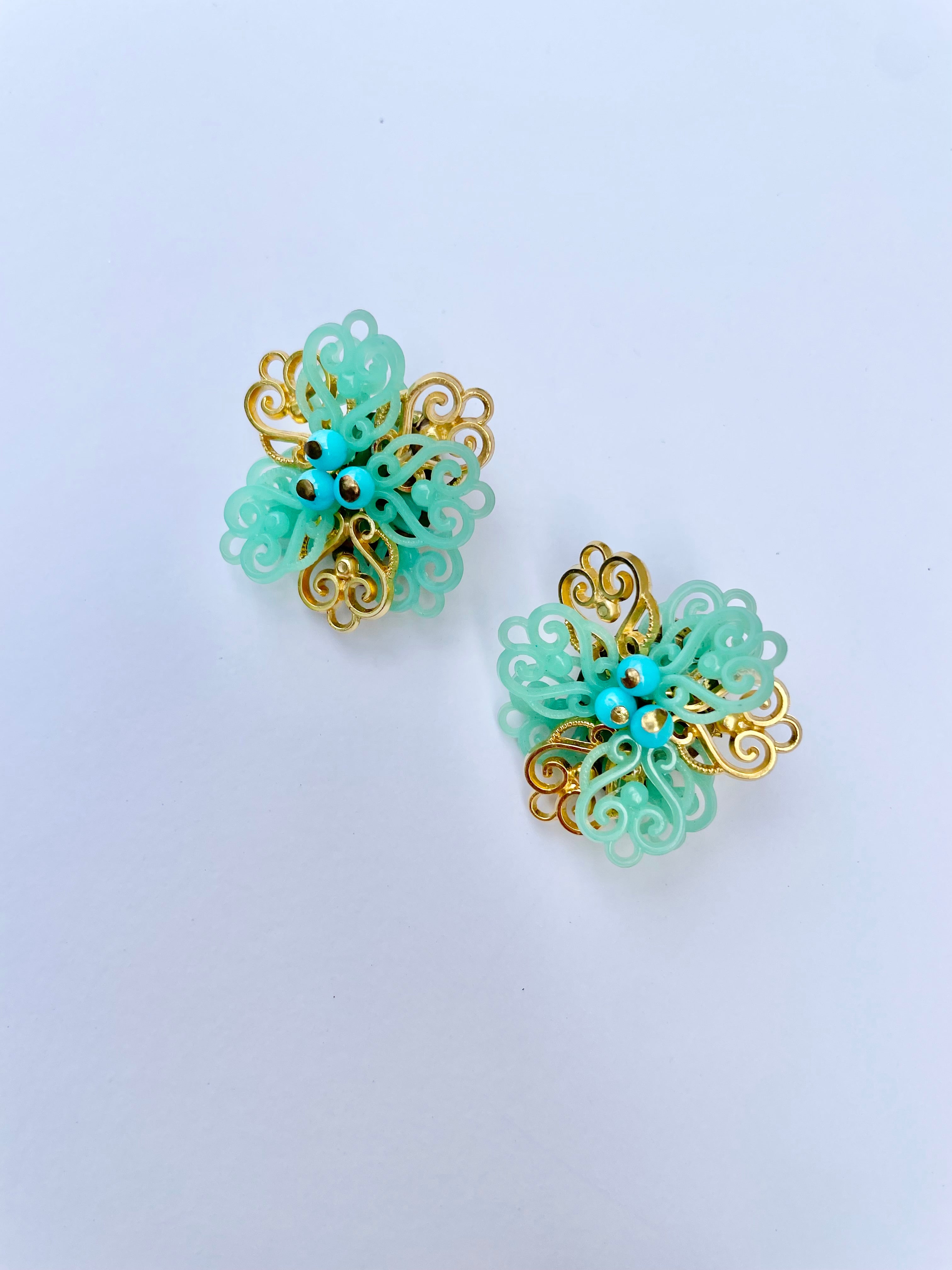 The flowery gal loves a pretty statement earring..