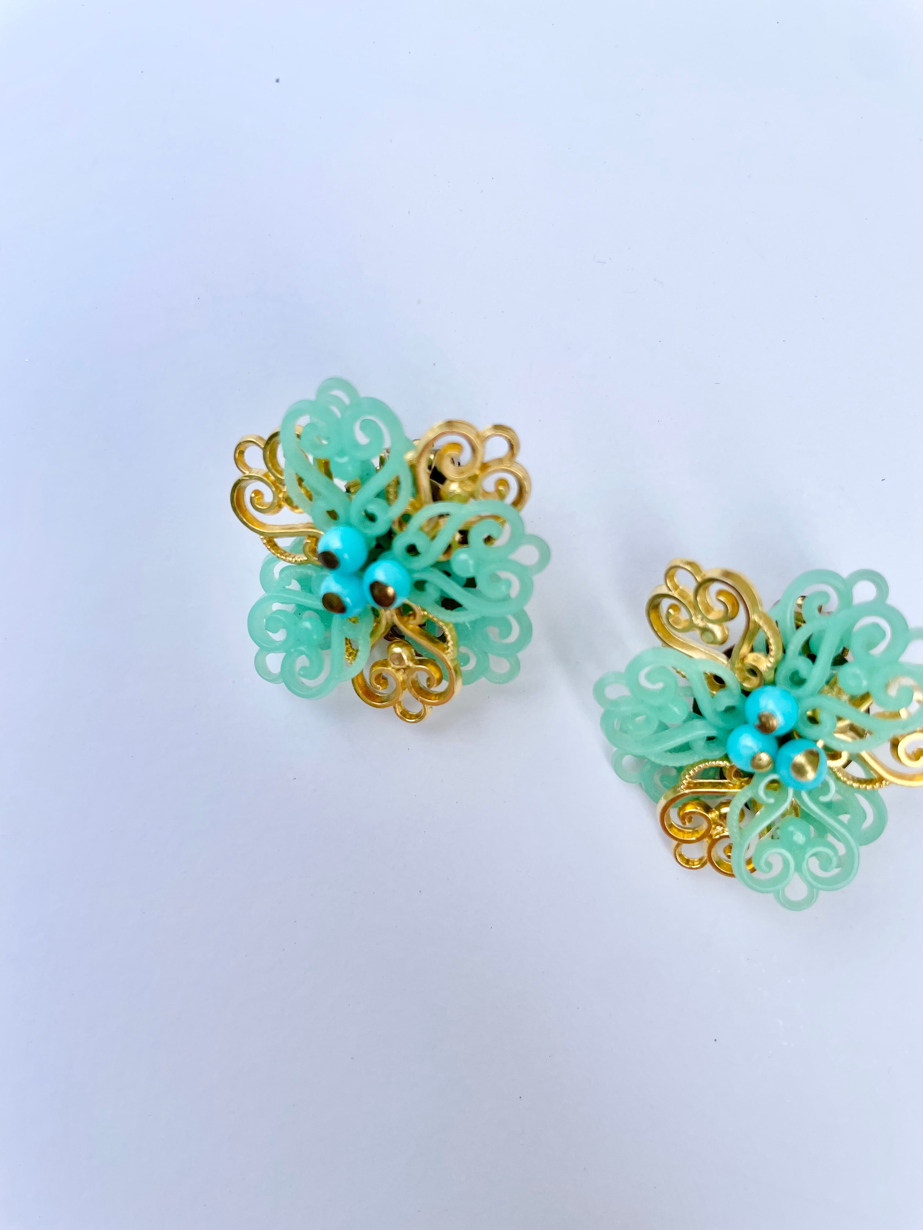 The flowery gal loves a pretty statement earring..