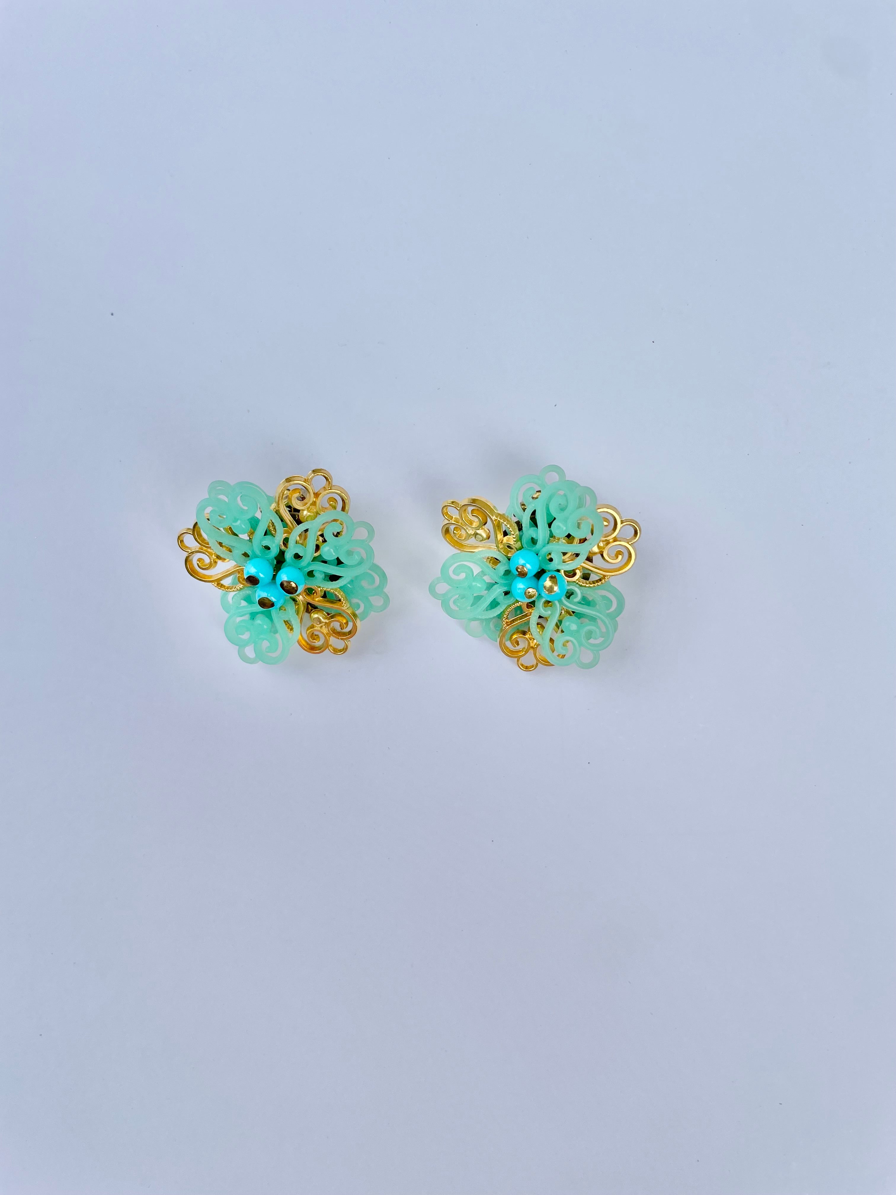 The flowery gal loves a pretty statement earring..