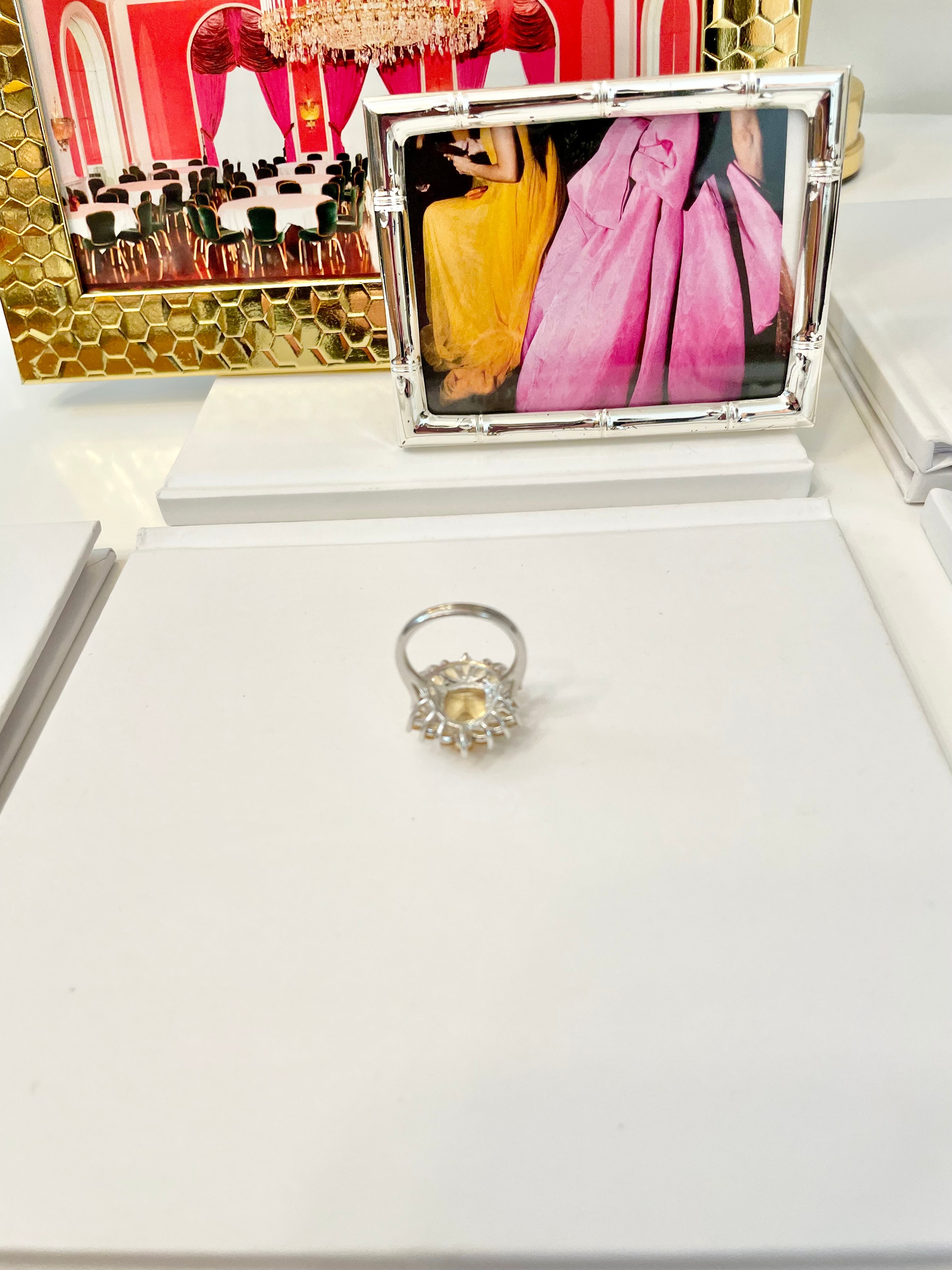 The most lovely citrine glass cocktail ring... so classic.